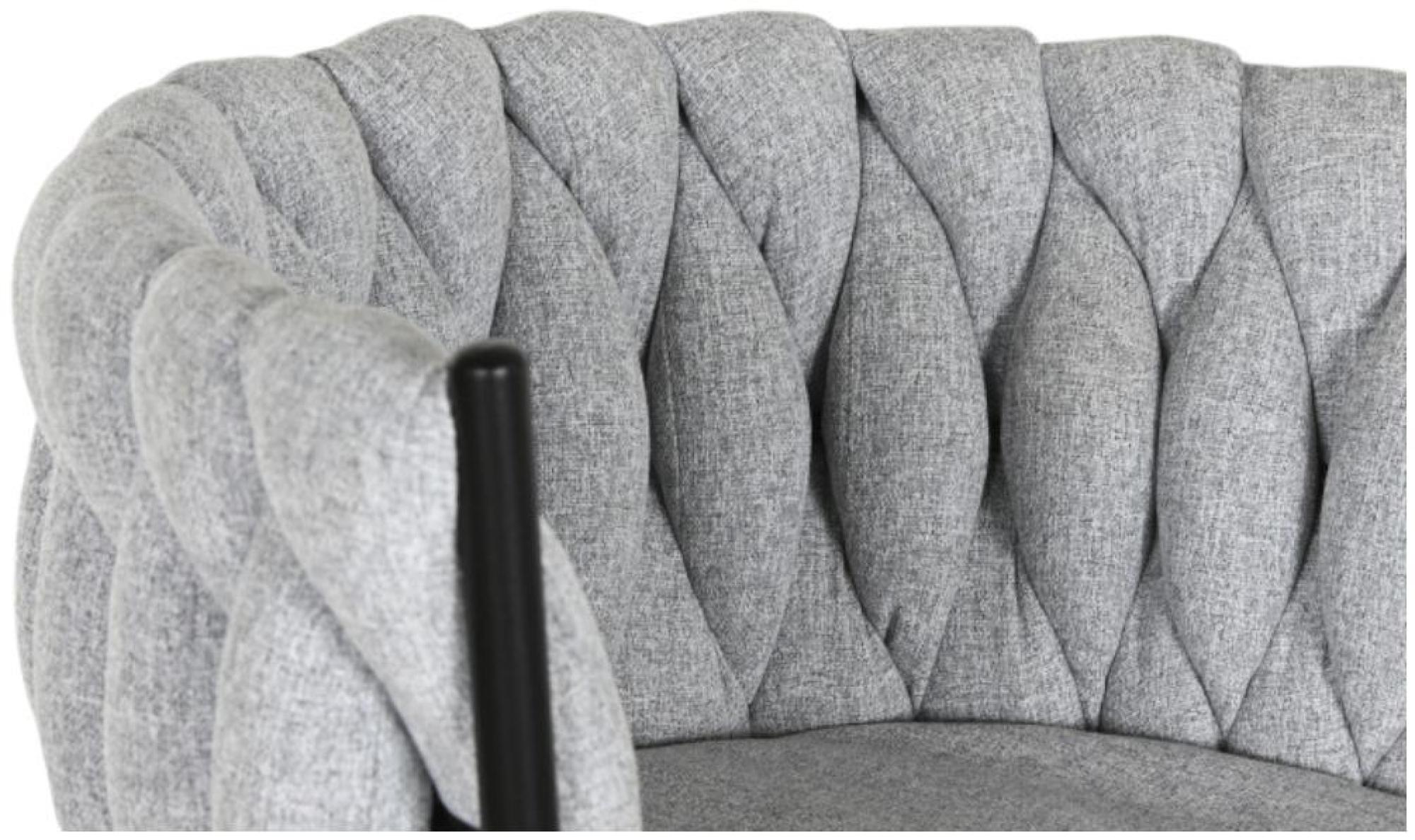 Product photograph of 2 X Modern Grey Fabric Braided Barstool With Back from Choice Furniture Superstore.
