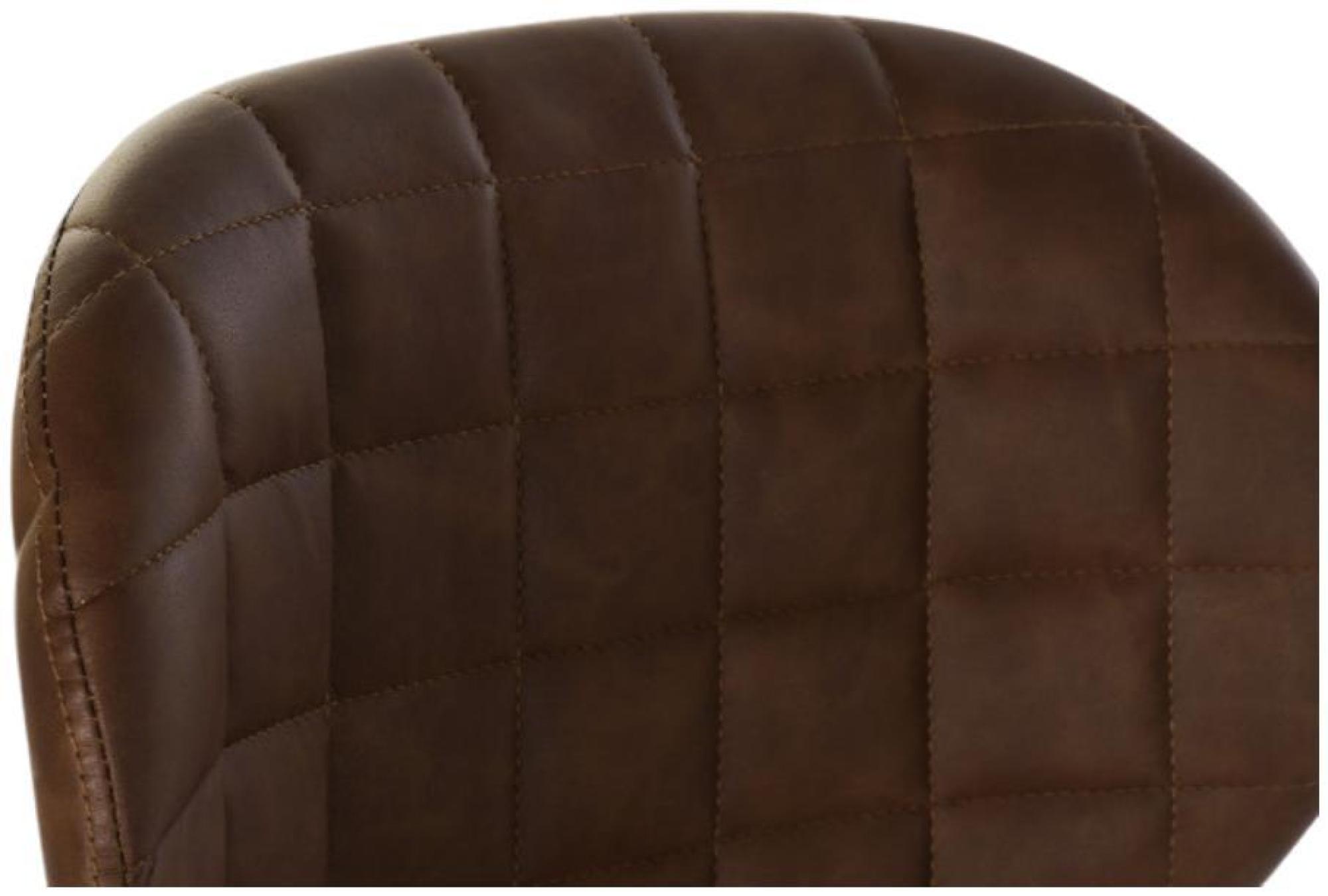 Product photograph of Brown Faux Leather Adjustable Barstool With Back from Choice Furniture Superstore.