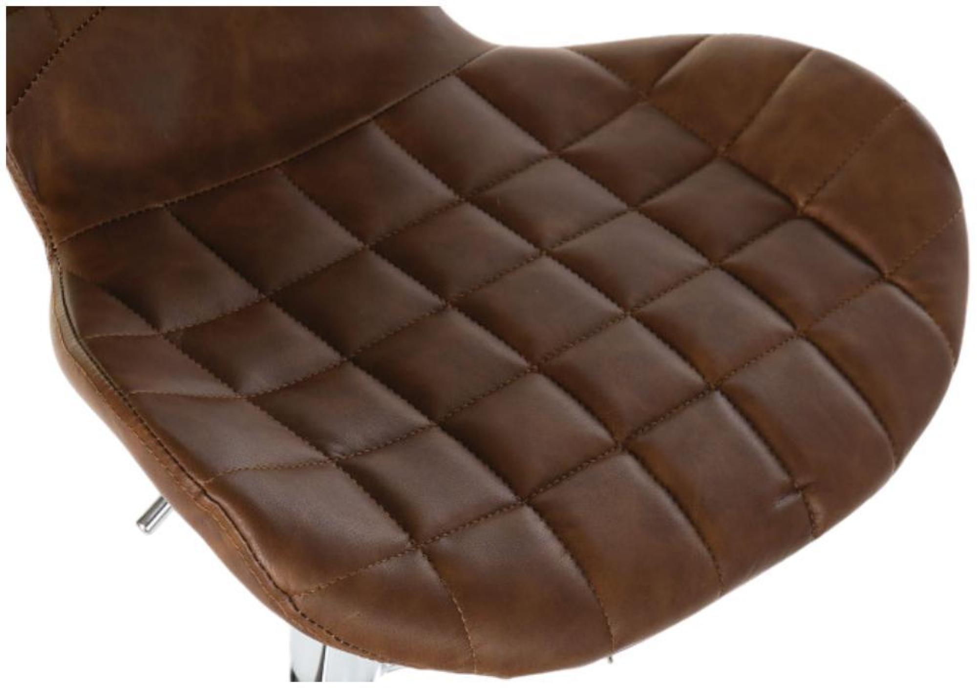 Product photograph of Brown Faux Leather Adjustable Barstool With Back from Choice Furniture Superstore.