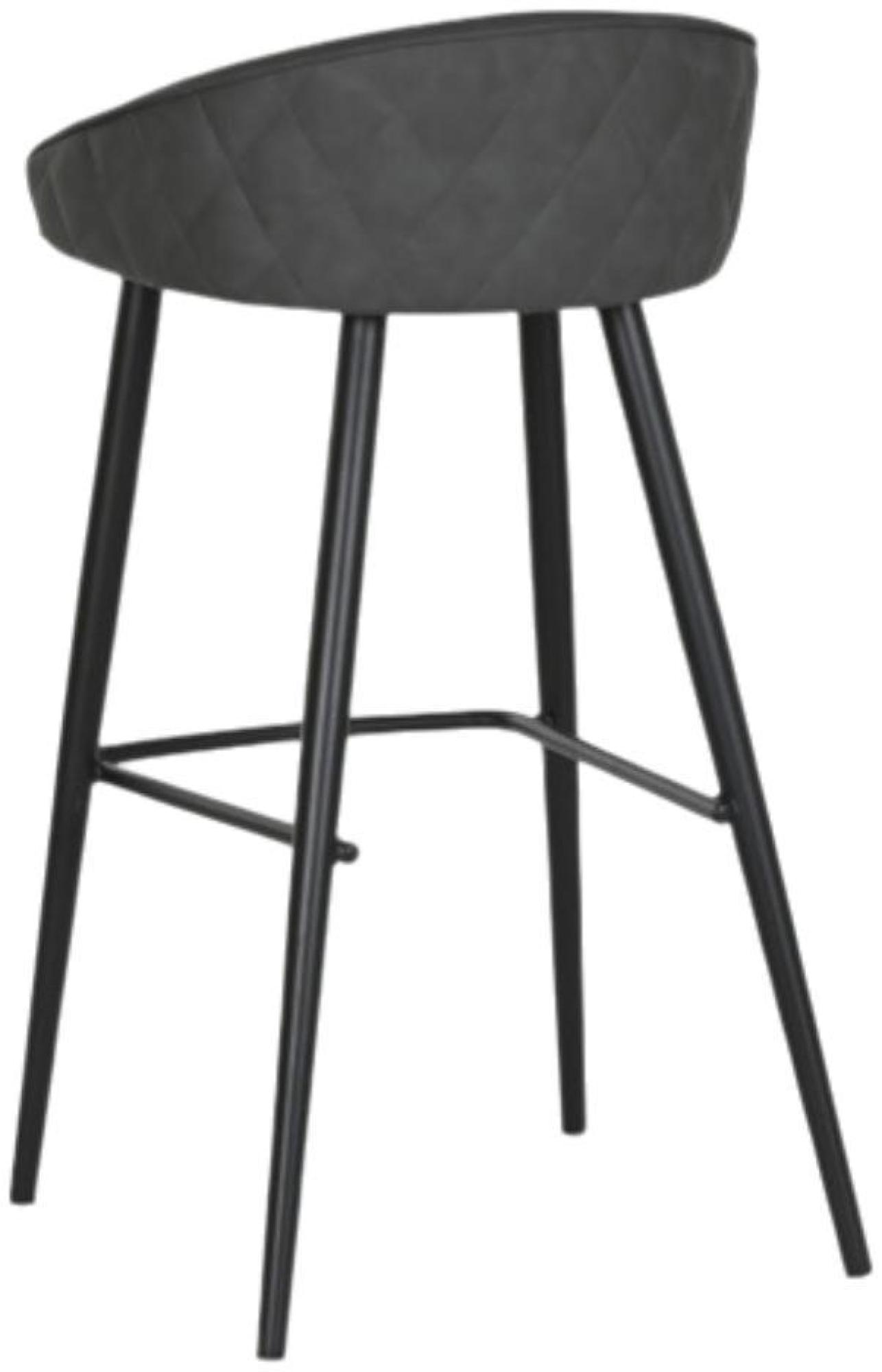 Product photograph of 2 X Vintage Dark Grey Faux Leather Barstool With Low Back from Choice Furniture Superstore.