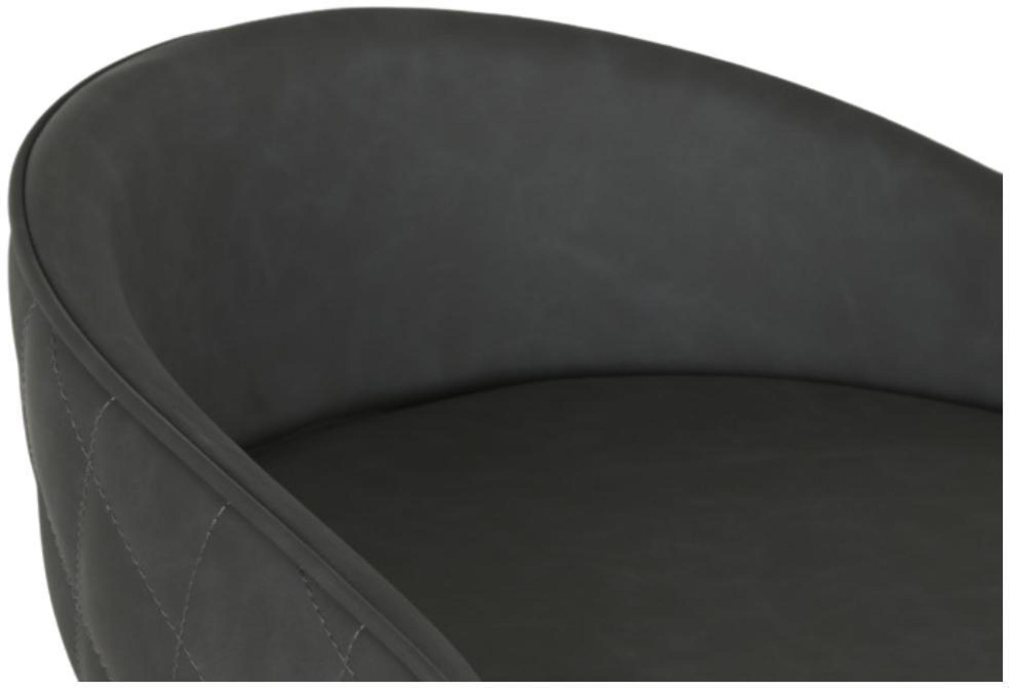 Product photograph of 2 X Vintage Dark Grey Faux Leather Barstool With Low Back from Choice Furniture Superstore.