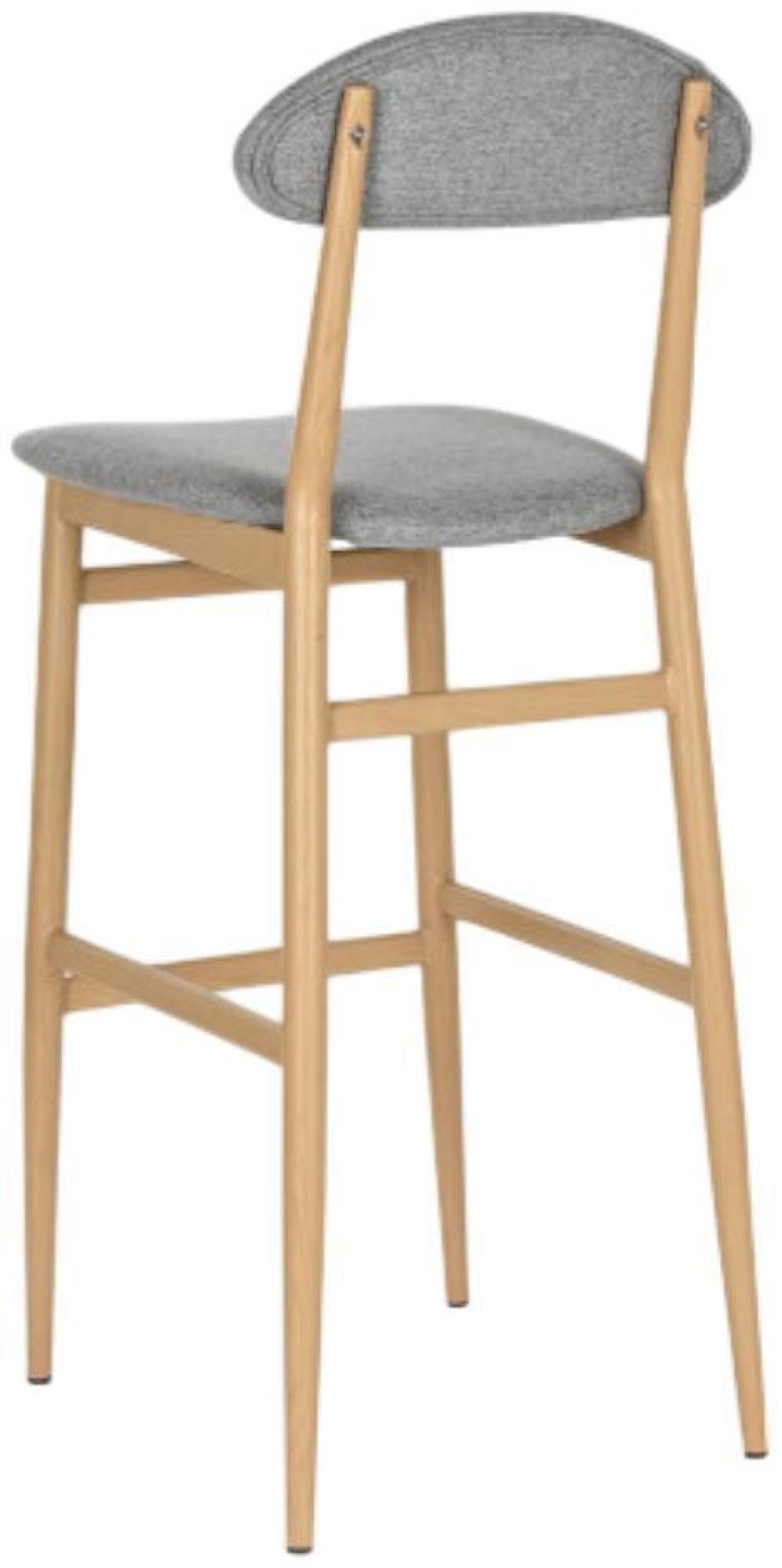 Product photograph of 2 X Scandi Light Grey Fabric Barstool from Choice Furniture Superstore.