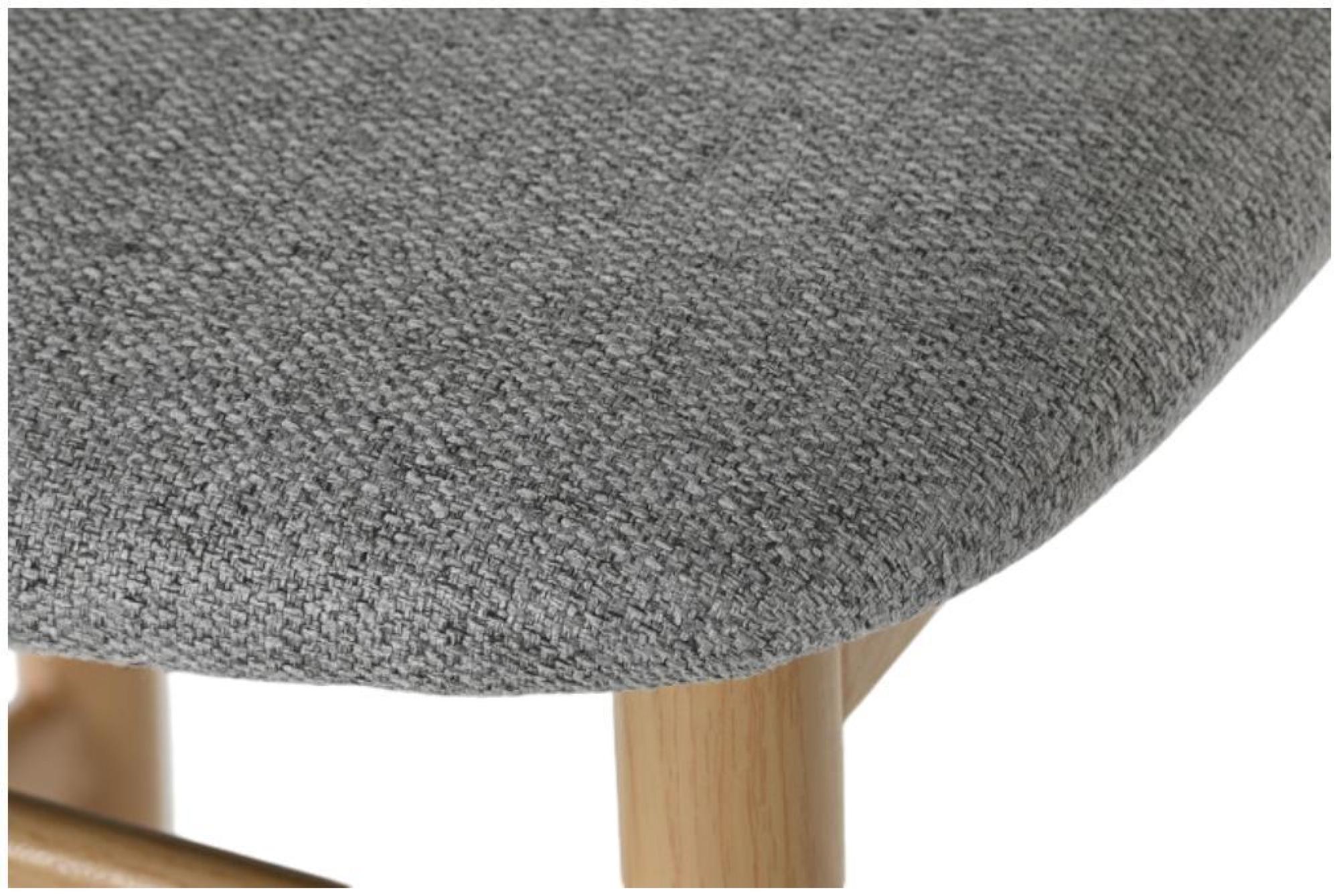 Product photograph of 2 X Scandi Light Grey Fabric Barstool from Choice Furniture Superstore.