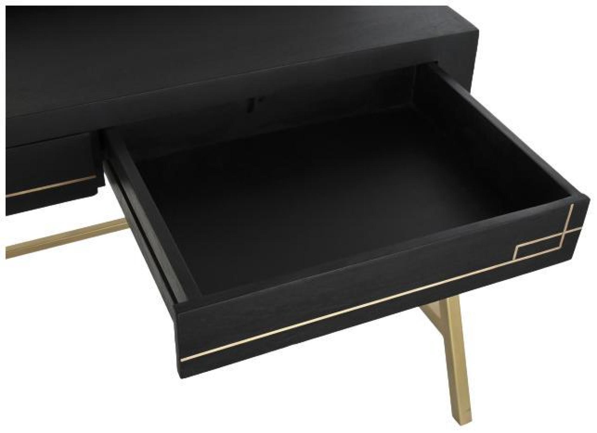 Product photograph of Home Office Black Wood Desk from Choice Furniture Superstore.