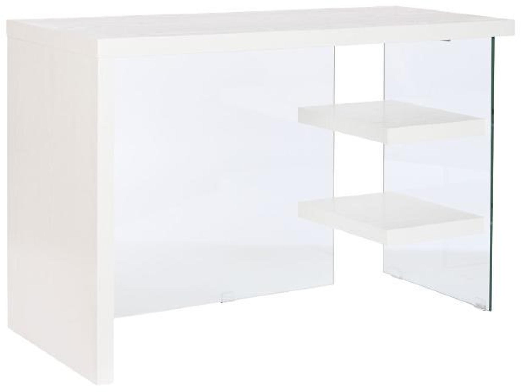 Product photograph of California White And Glass Desk from Choice Furniture Superstore.
