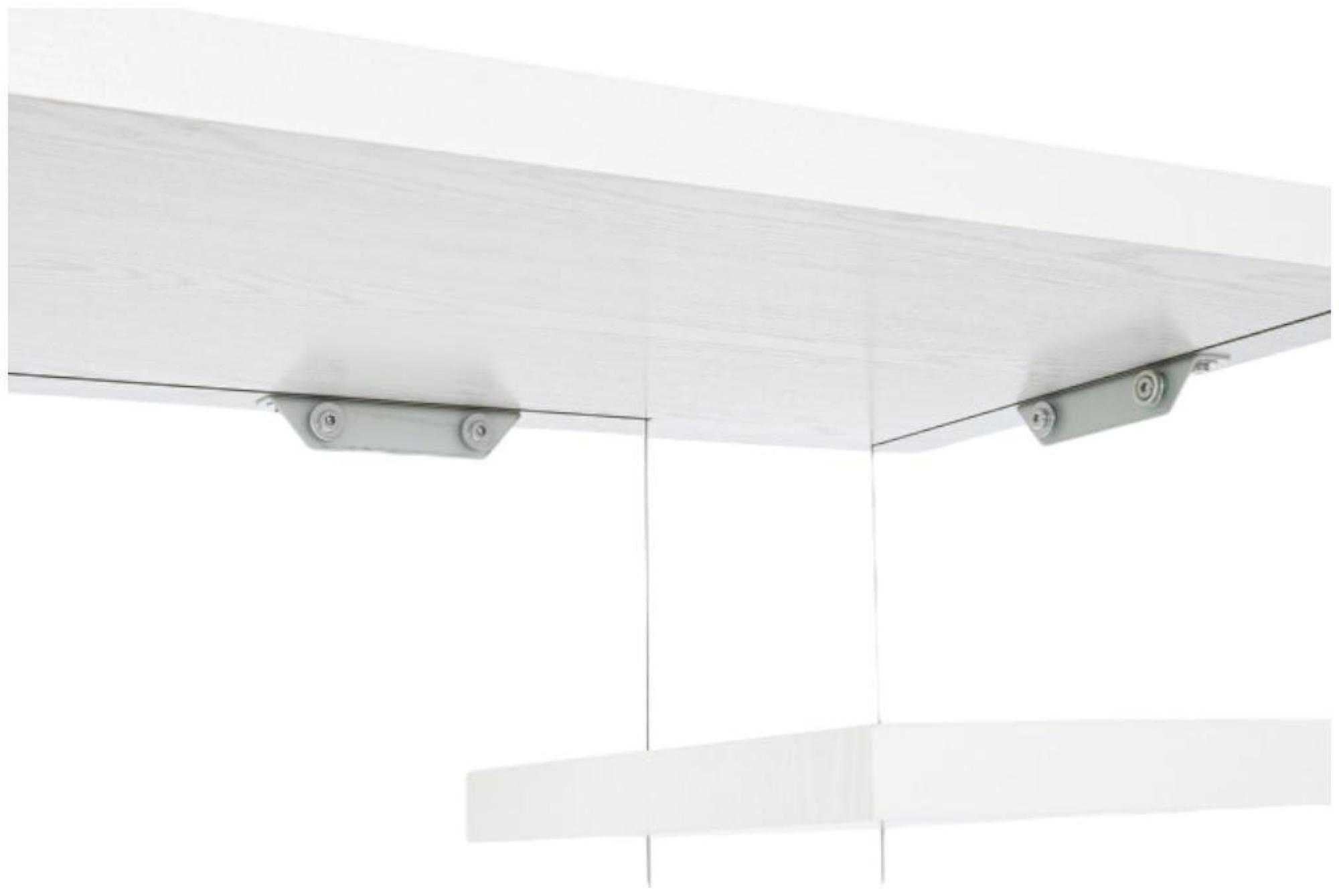 Product photograph of California White And Glass Desk from Choice Furniture Superstore.