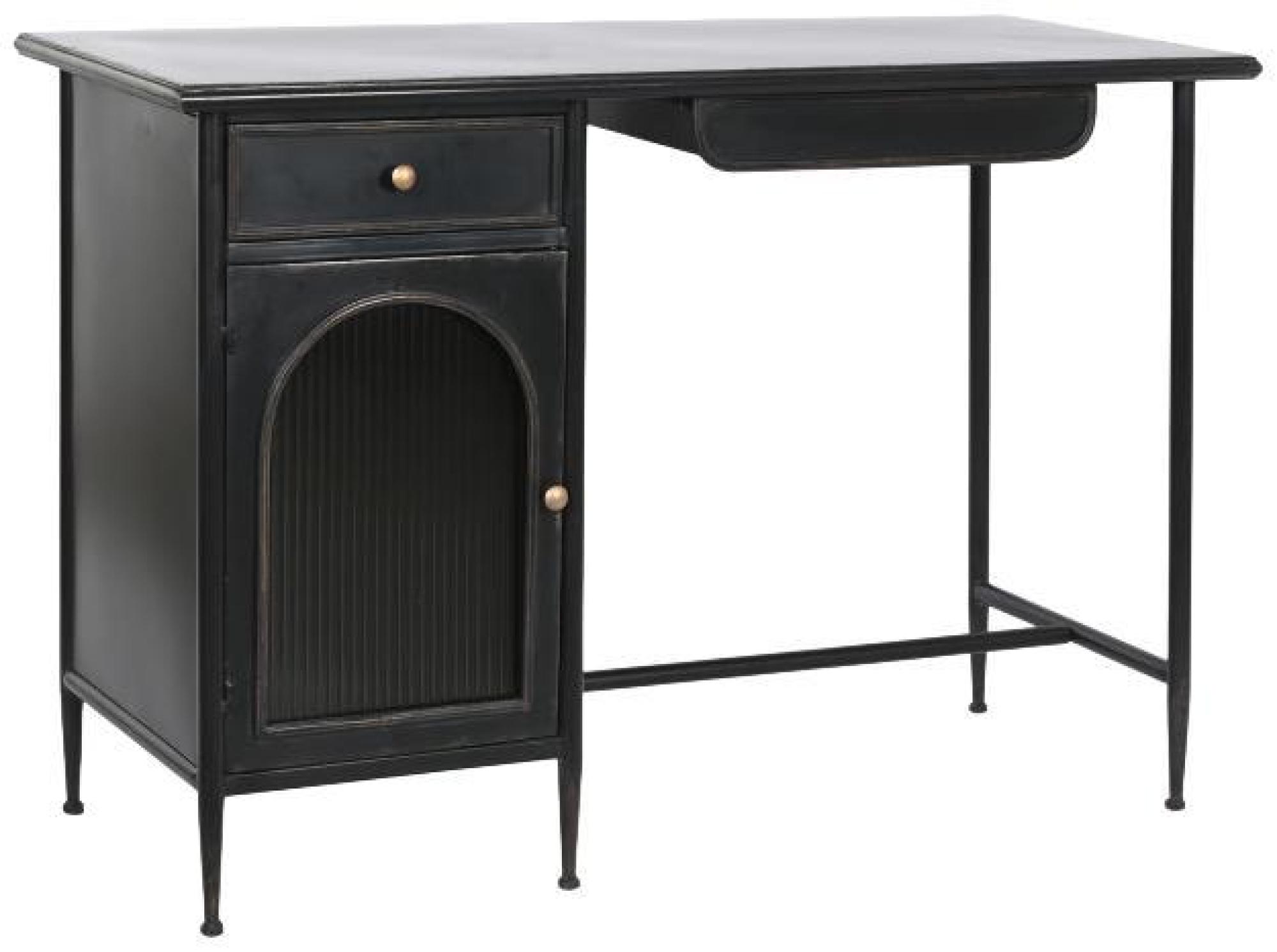 Product photograph of Loft Black Metal 1 Door Desk from Choice Furniture Superstore.