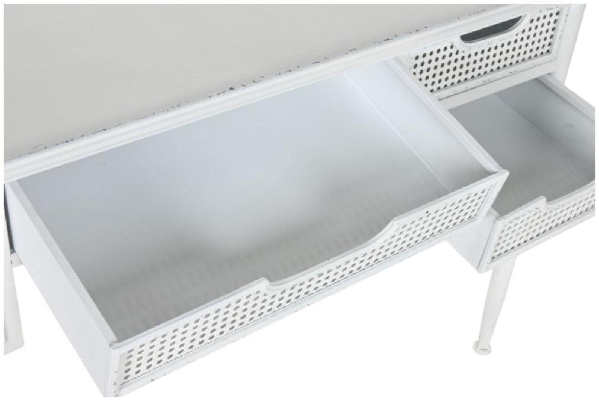Product photograph of Mesh White Metal Desk from Choice Furniture Superstore.