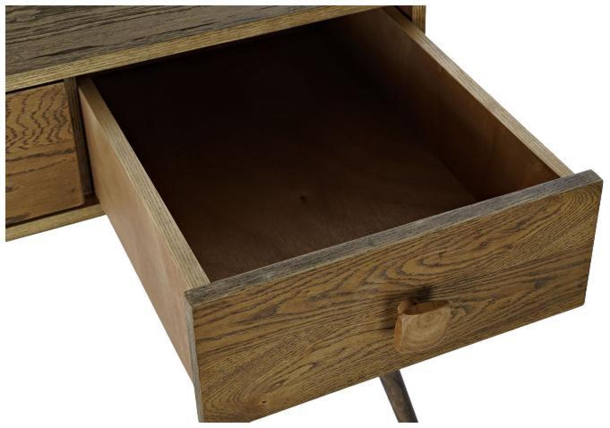 Product photograph of Natural Wood 3 Drawer Writing Desk from Choice Furniture Superstore.
