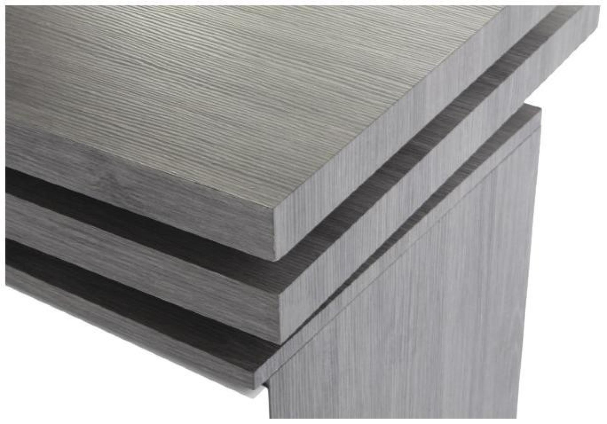 Product photograph of Scandi Grey And White Wood 3 Drawer Desk from Choice Furniture Superstore.