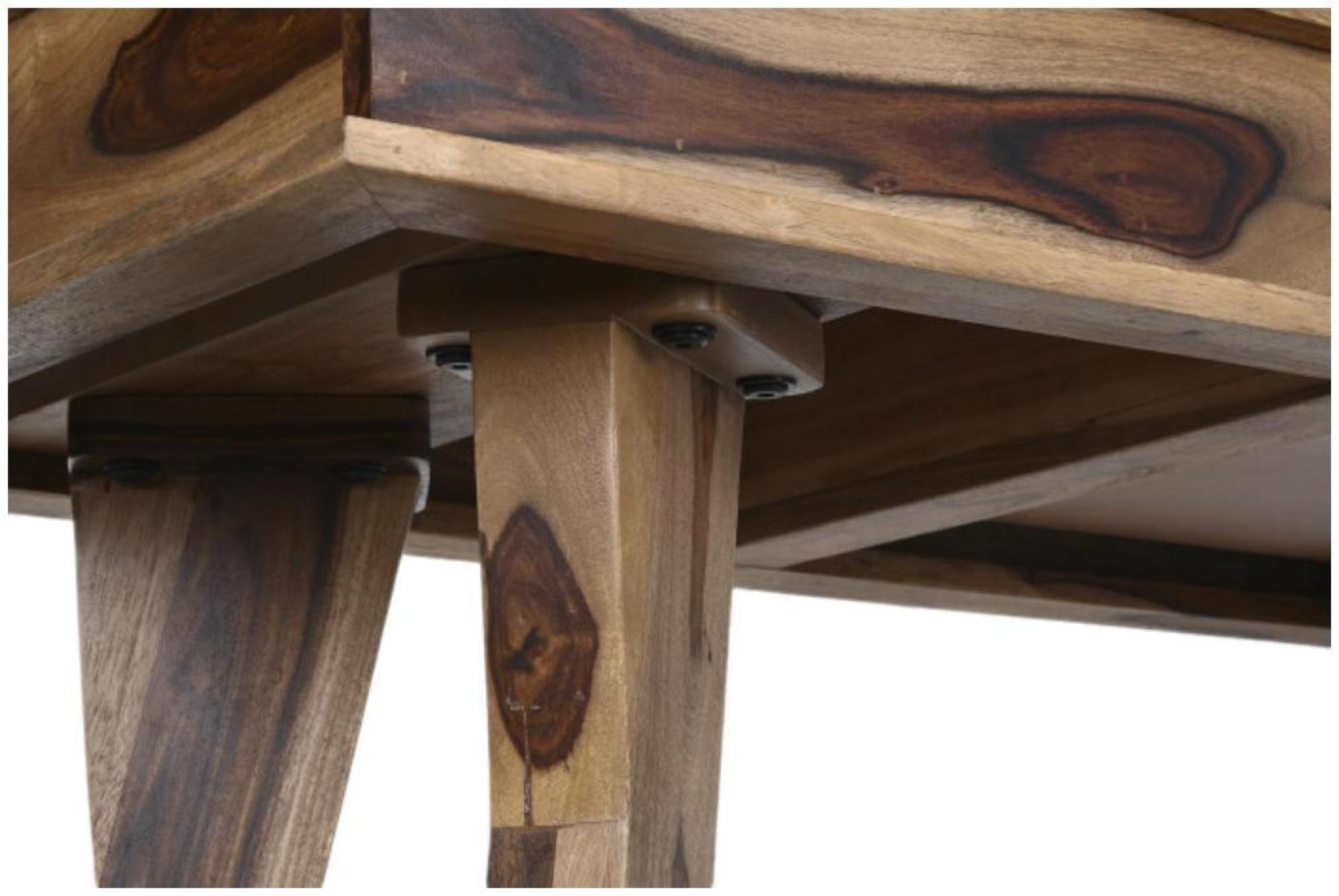Product photograph of Natural Sheesham Wood 1 Drawer Desk from Choice Furniture Superstore.