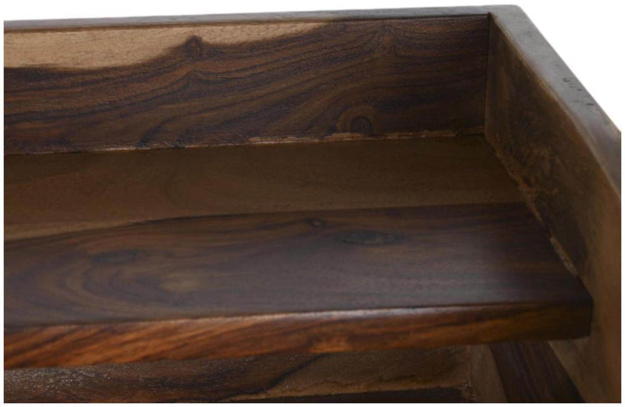 Product photograph of Natural Sheesham Wood 1 Drawer Desk from Choice Furniture Superstore.