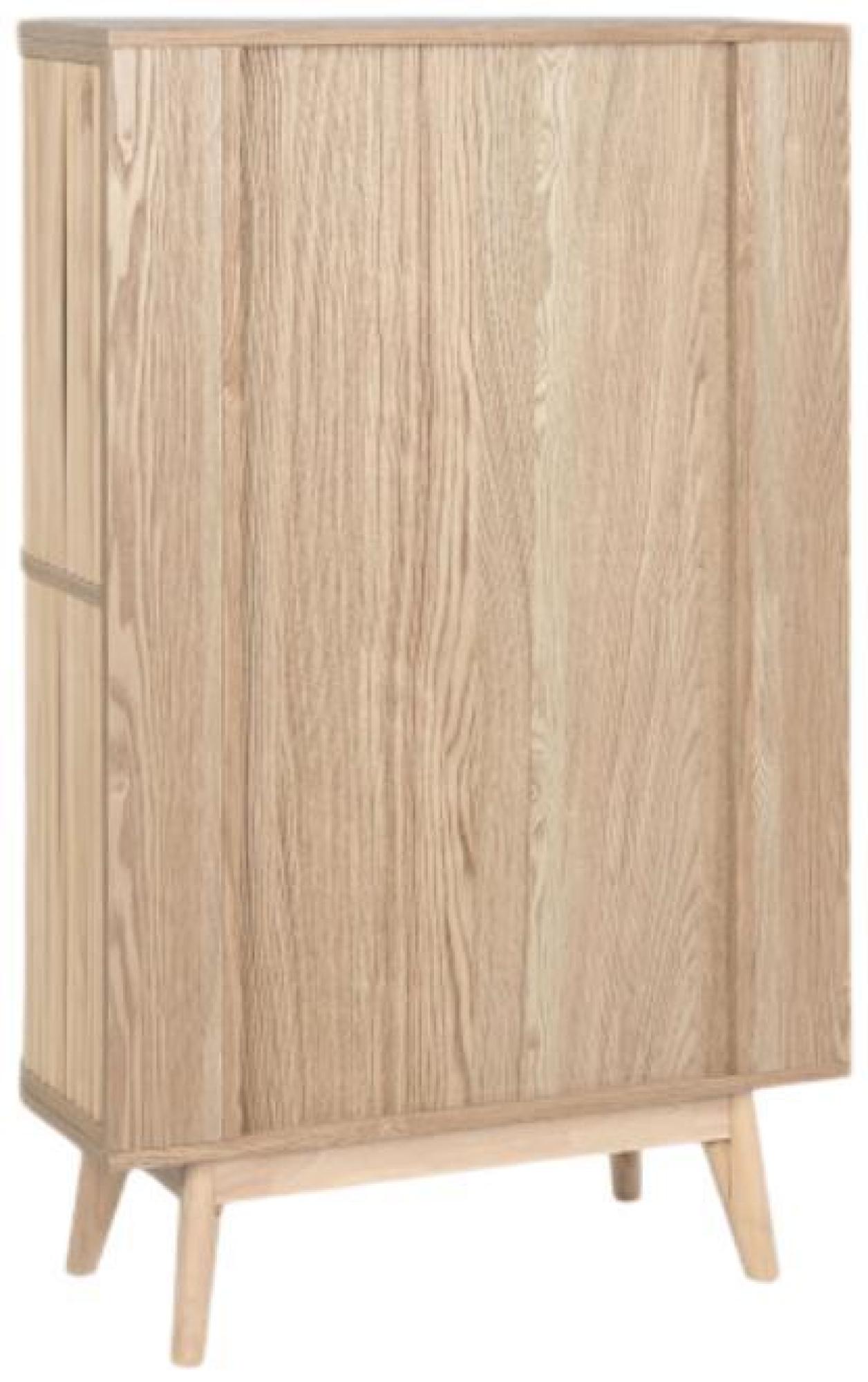 Product photograph of Natural Wood And Rattan 2 Drawer Shoe Cabinet from Choice Furniture Superstore.
