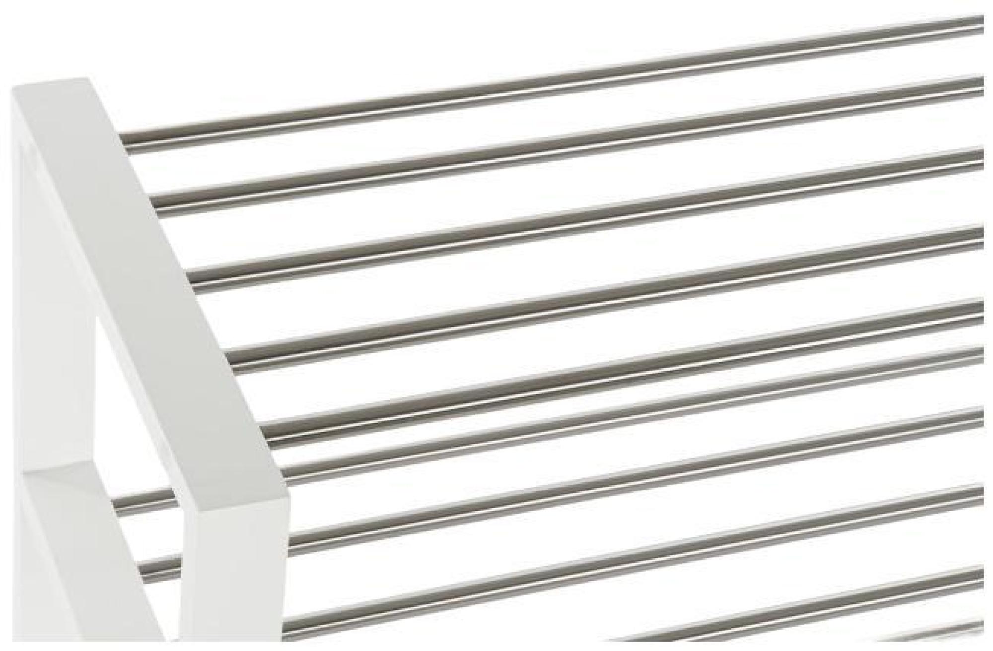 Product photograph of Basics White And Silver Shoe Rack from Choice Furniture Superstore.