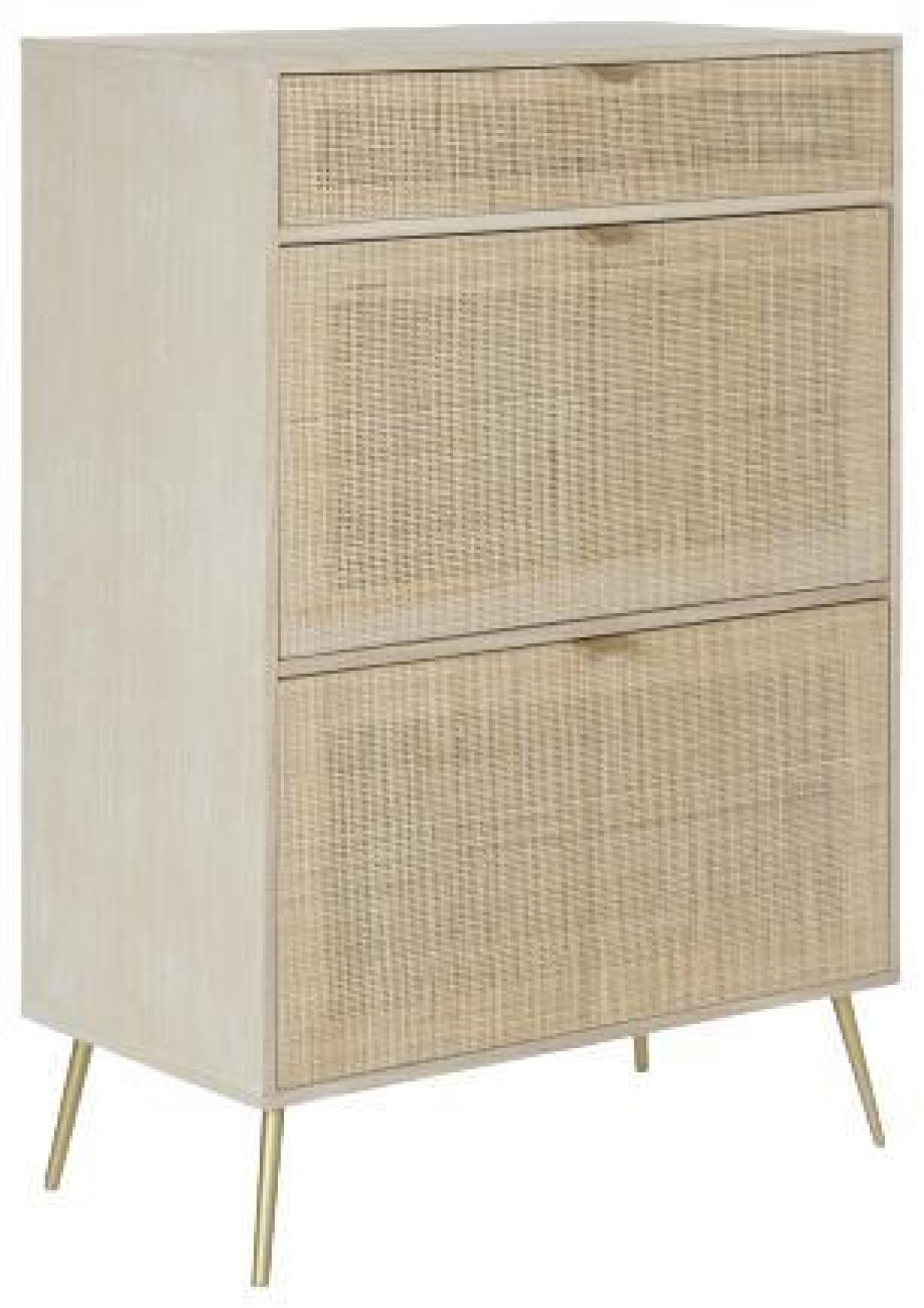 Product photograph of Natural Wood 2 Door 1 Drawer Shoe Cupboard from Choice Furniture Superstore.