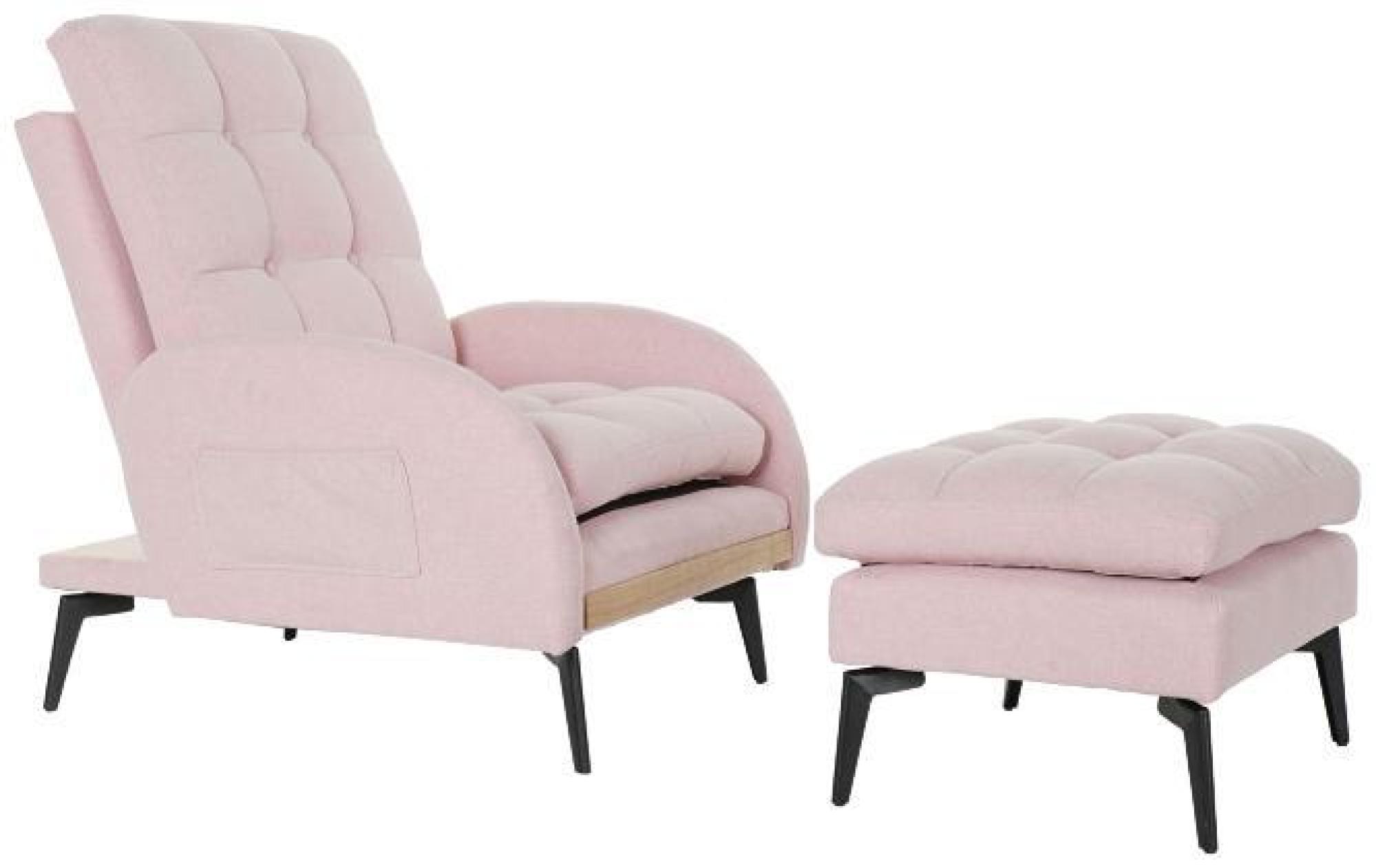 Product photograph of Scandi Pale Pink Fabric Sofabed And Footstool from Choice Furniture Superstore.