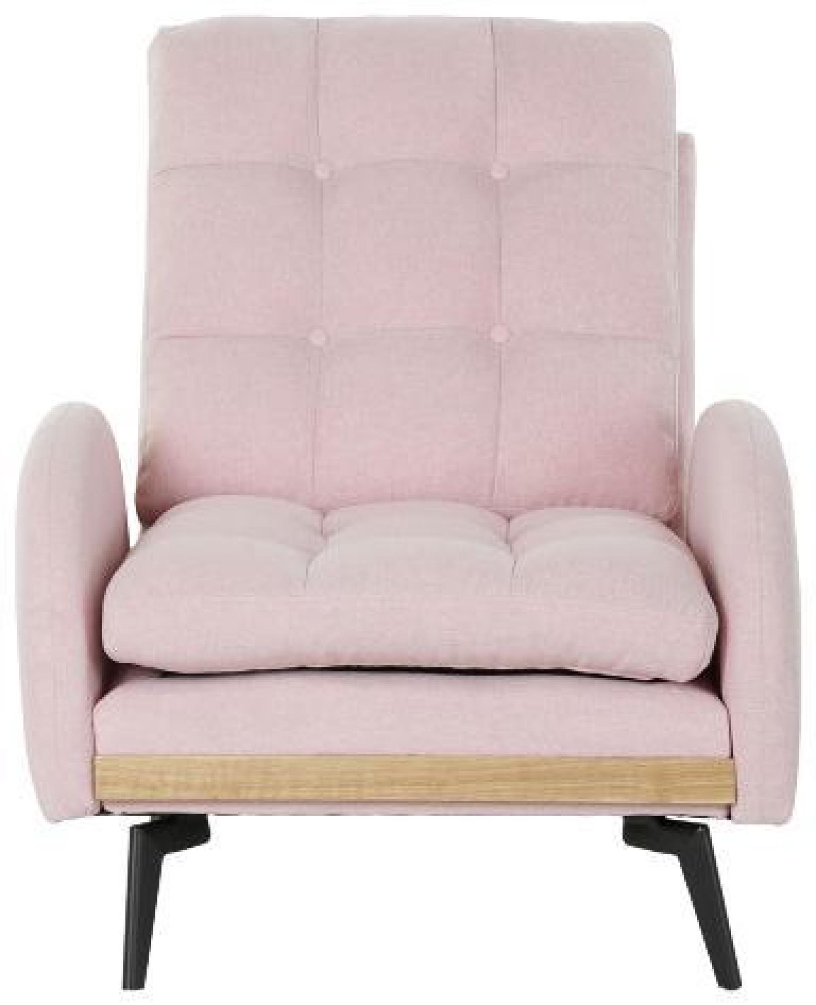 Product photograph of Scandi Pale Pink Fabric Sofabed And Footstool from Choice Furniture Superstore.