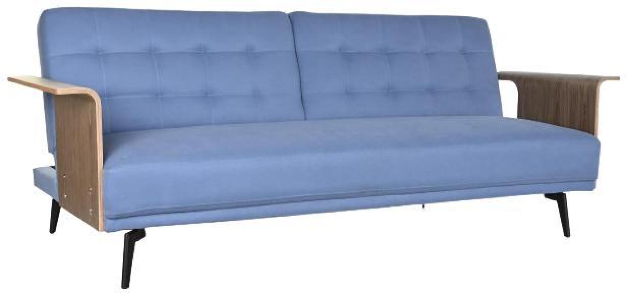 Product photograph of Blue Fabric 3 Seater Click Clack Sofabed from Choice Furniture Superstore.