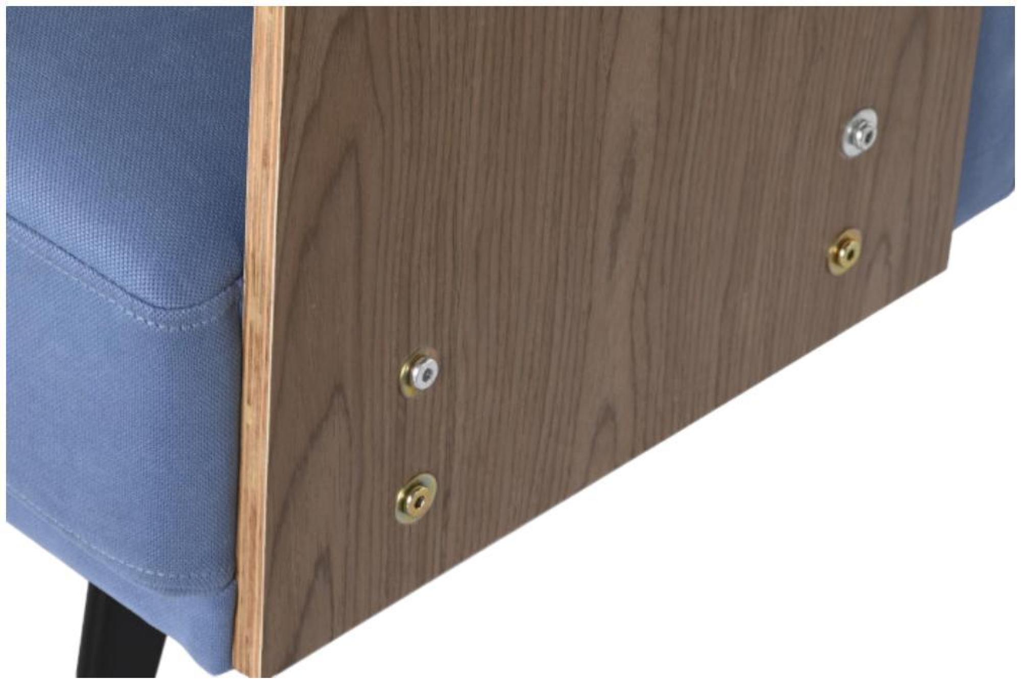 Product photograph of Blue Fabric 3 Seater Click Clack Sofabed from Choice Furniture Superstore.