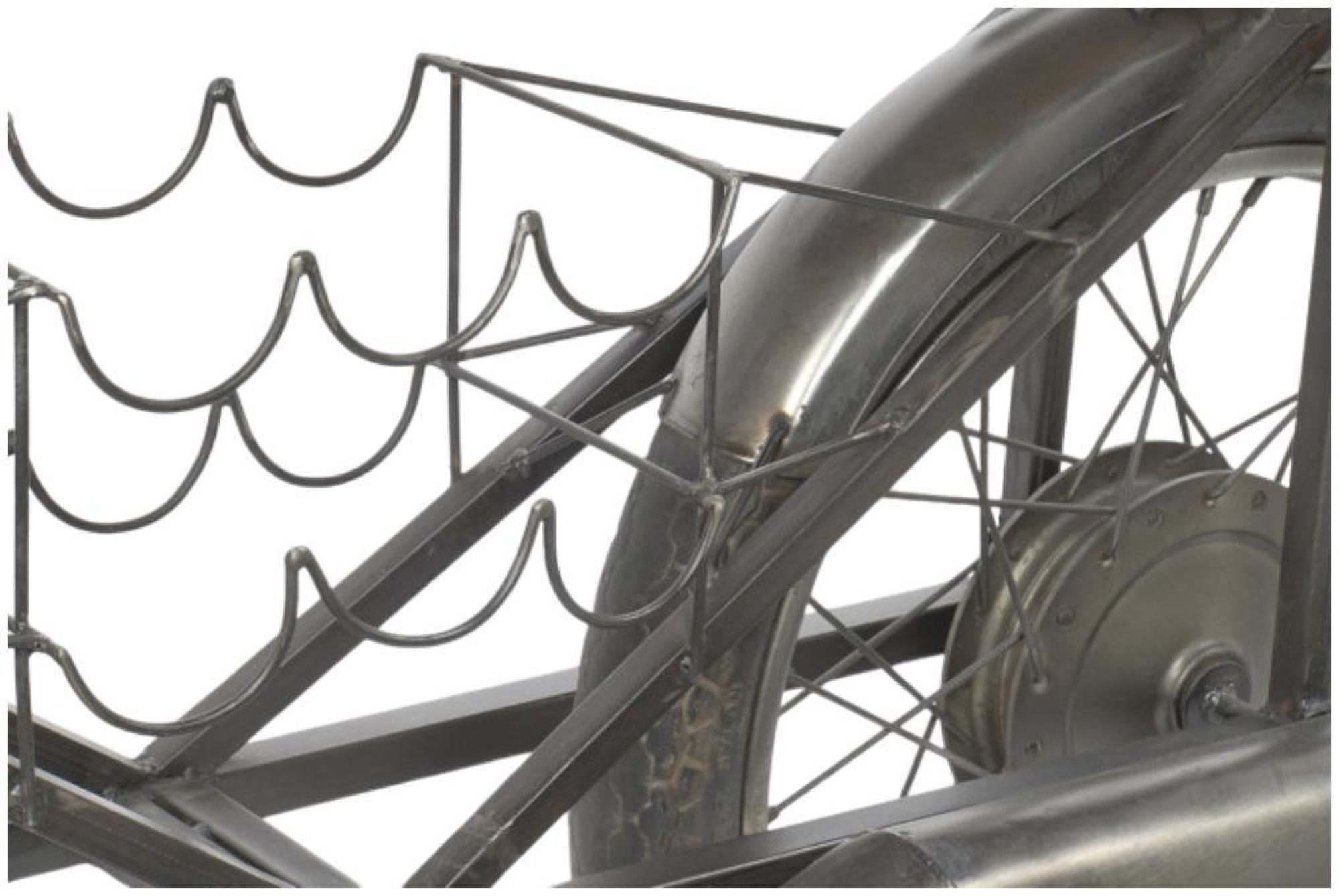 Product photograph of Black Metal Motorcycle Bottle Rack from Choice Furniture Superstore.