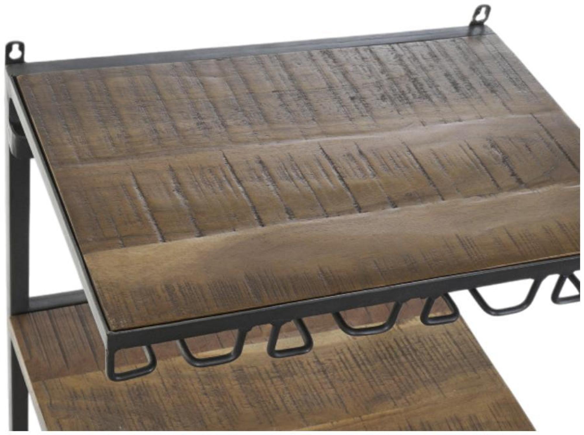 Product photograph of Black Acacia Wood Spotlight Wall Cabinet from Choice Furniture Superstore.