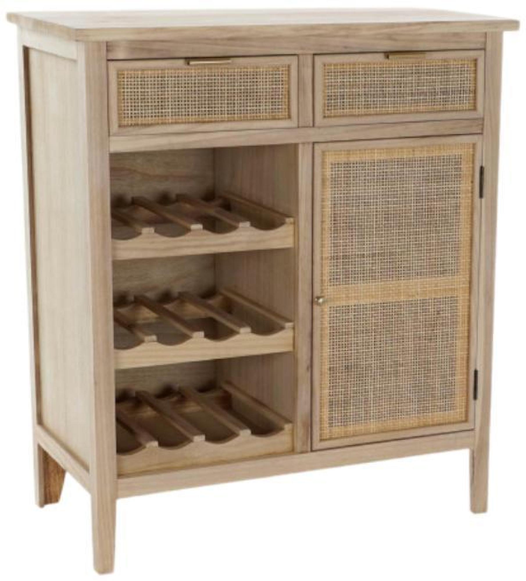 Product photograph of Luca Rattan 1 Door 2 Drawer Shoe Rack from Choice Furniture Superstore.