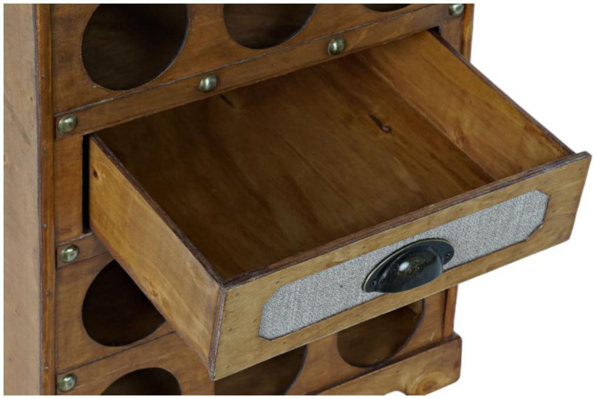 Product photograph of African Natural Wood Bottle Rack from Choice Furniture Superstore.