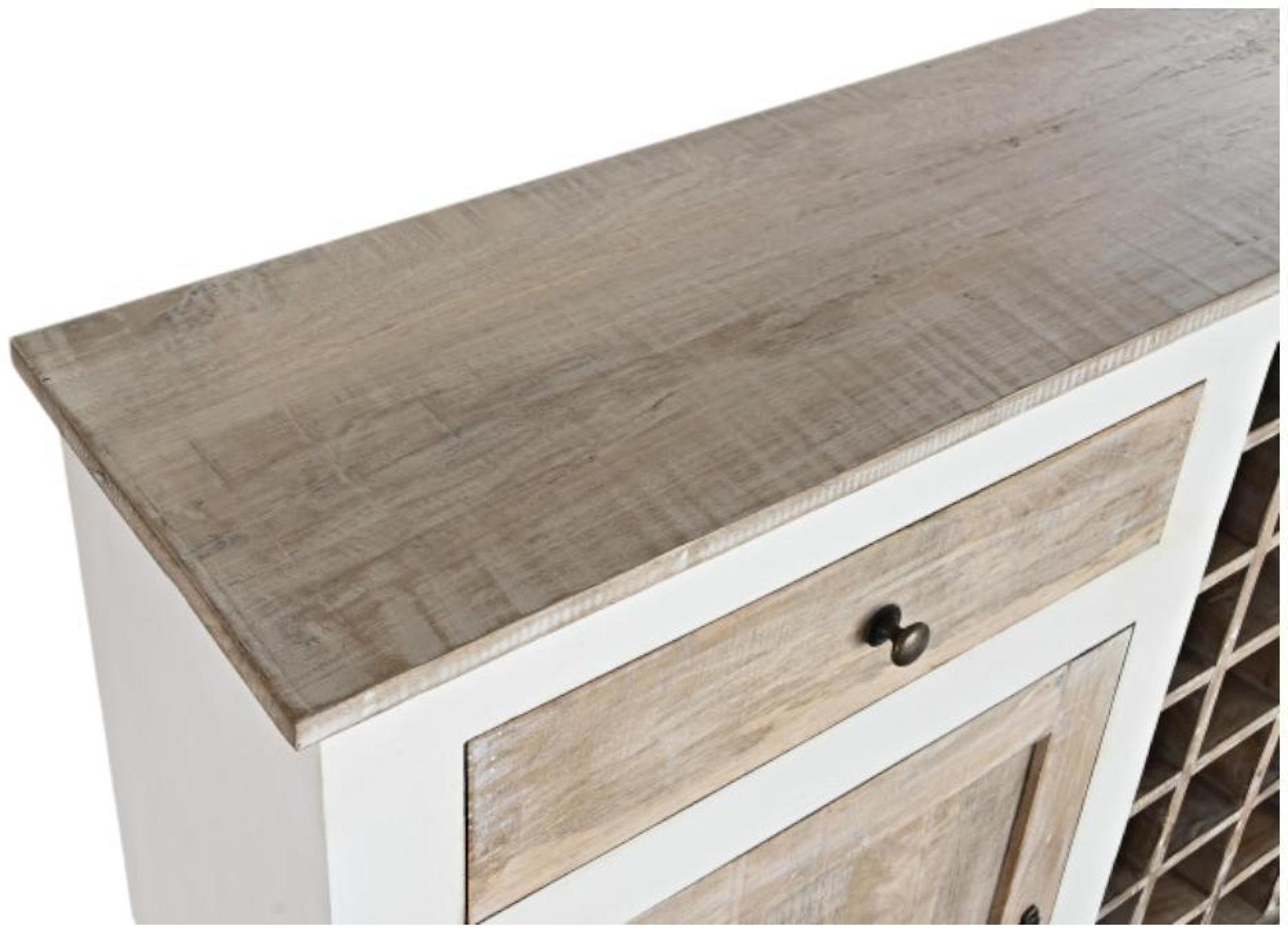 Product photograph of White Mango Wood 1 Door Bar Cabinet from Choice Furniture Superstore.