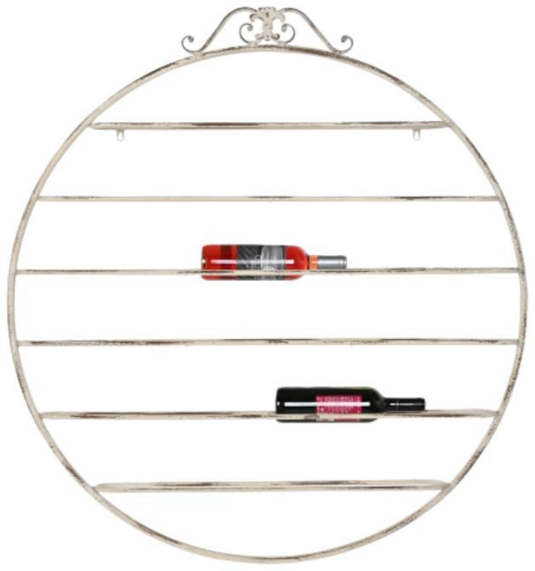 Product photograph of White Metal Round Bottle Rack from Choice Furniture Superstore.