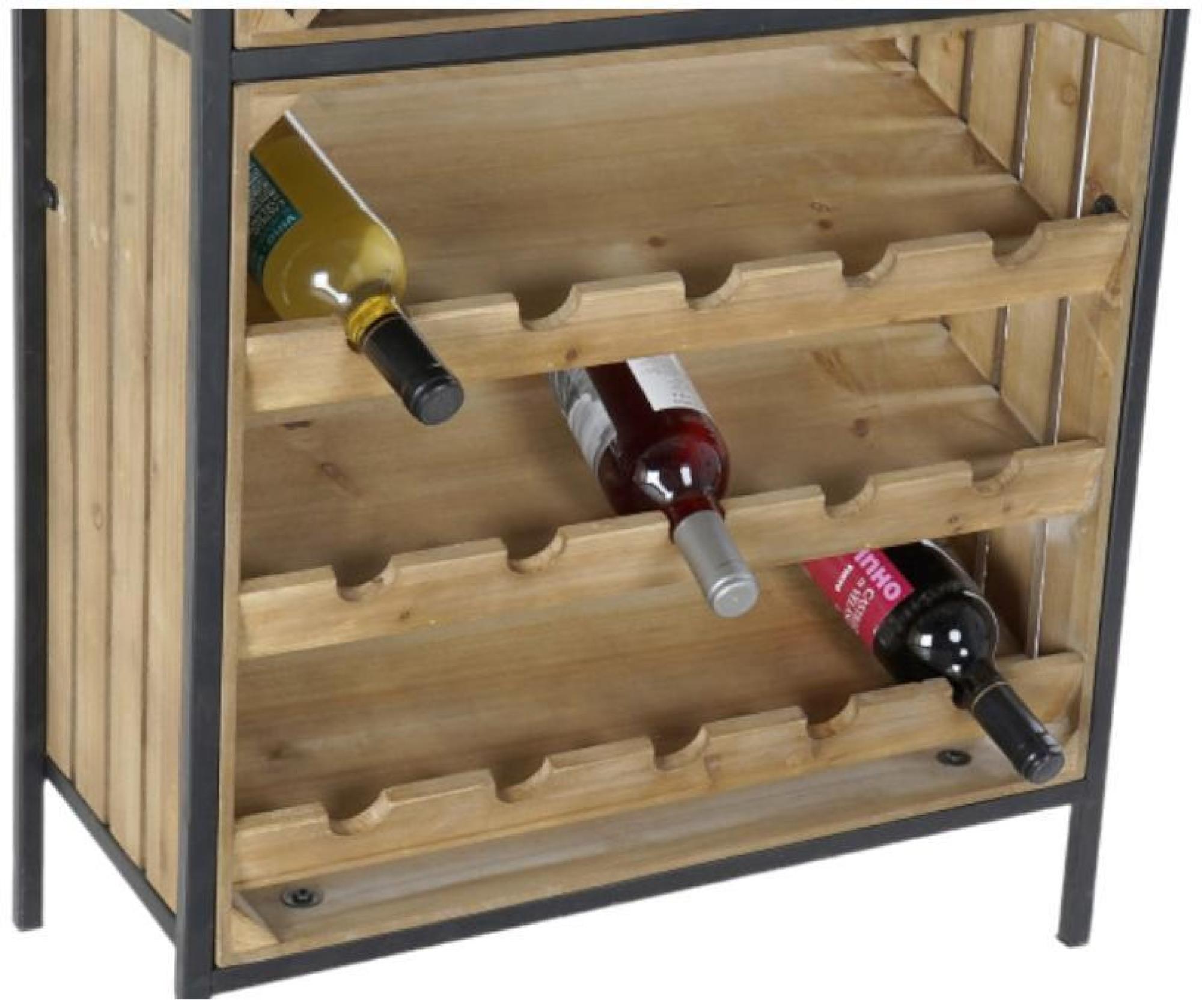 Product photograph of Natural Wooden Tall Bottle Rack from Choice Furniture Superstore.