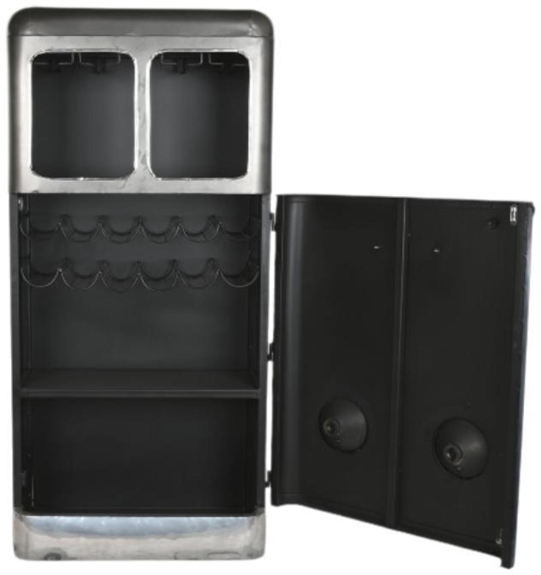 Product photograph of Blue And Grey Metal Van Bar Cabinet from Choice Furniture Superstore.