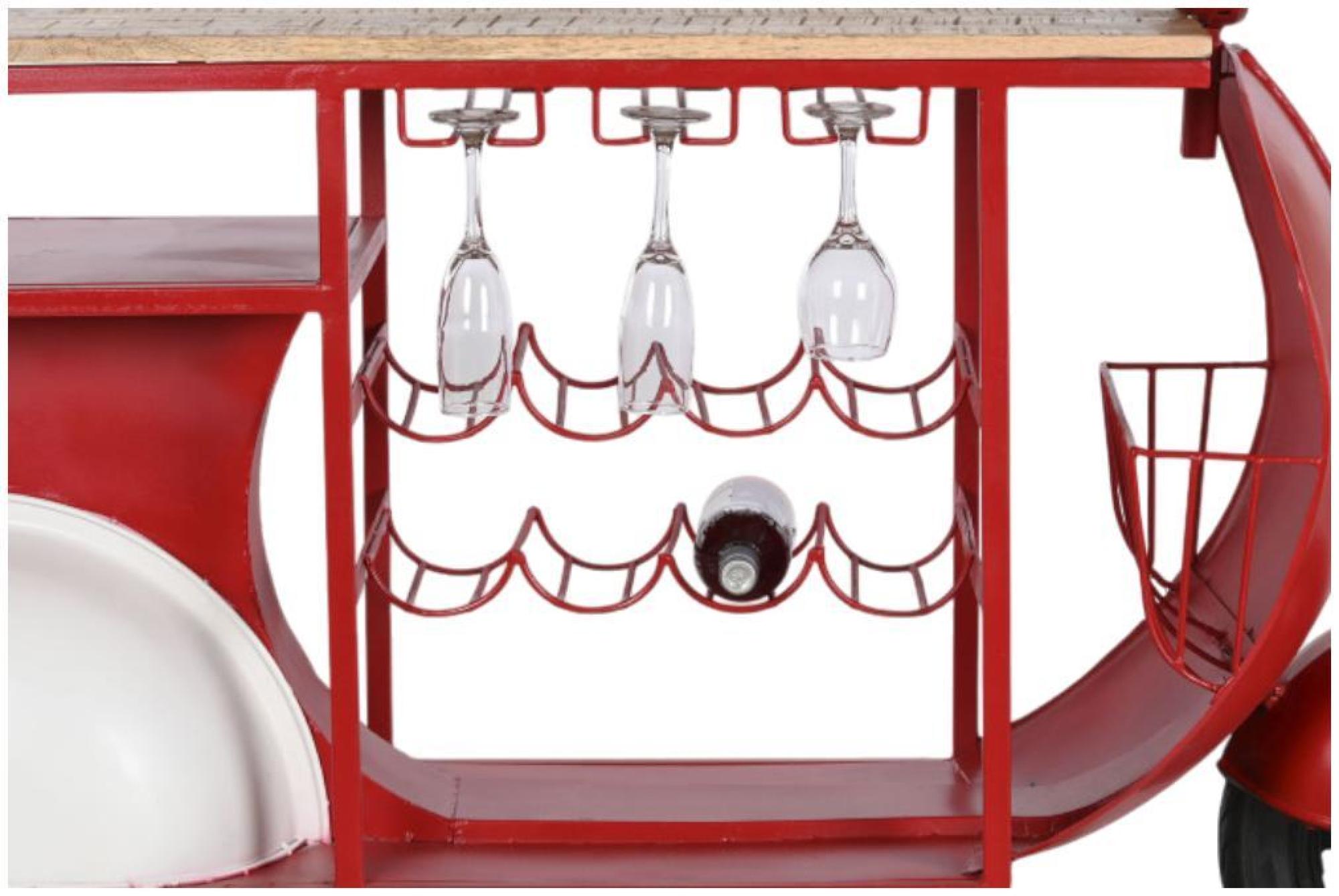 Product photograph of Mint Red Motorcycle Bottle Rack from Choice Furniture Superstore.