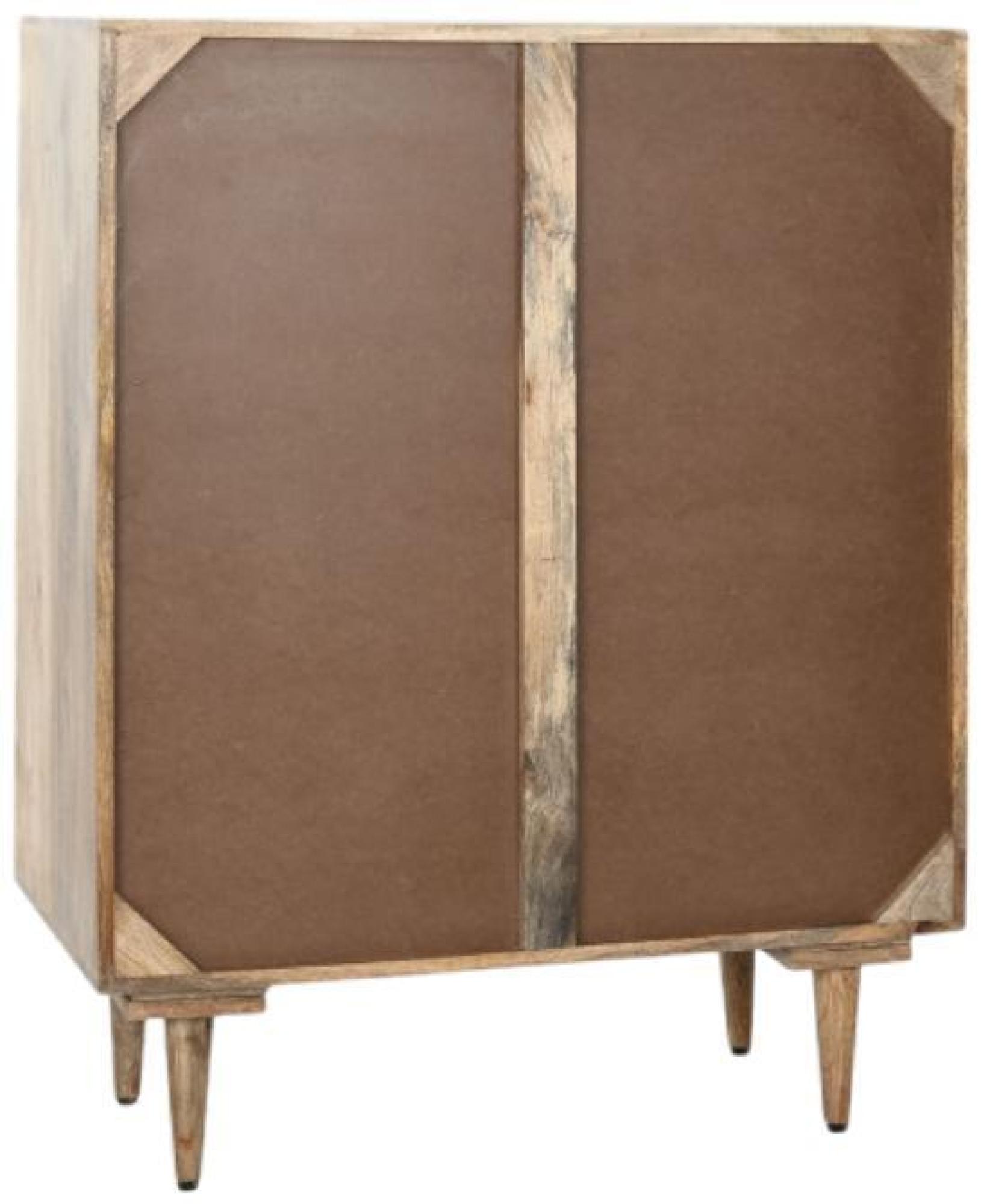 Product photograph of Guna Mango Wood White Geomatric Printed 2 Door Bar Cabinet from Choice Furniture Superstore.