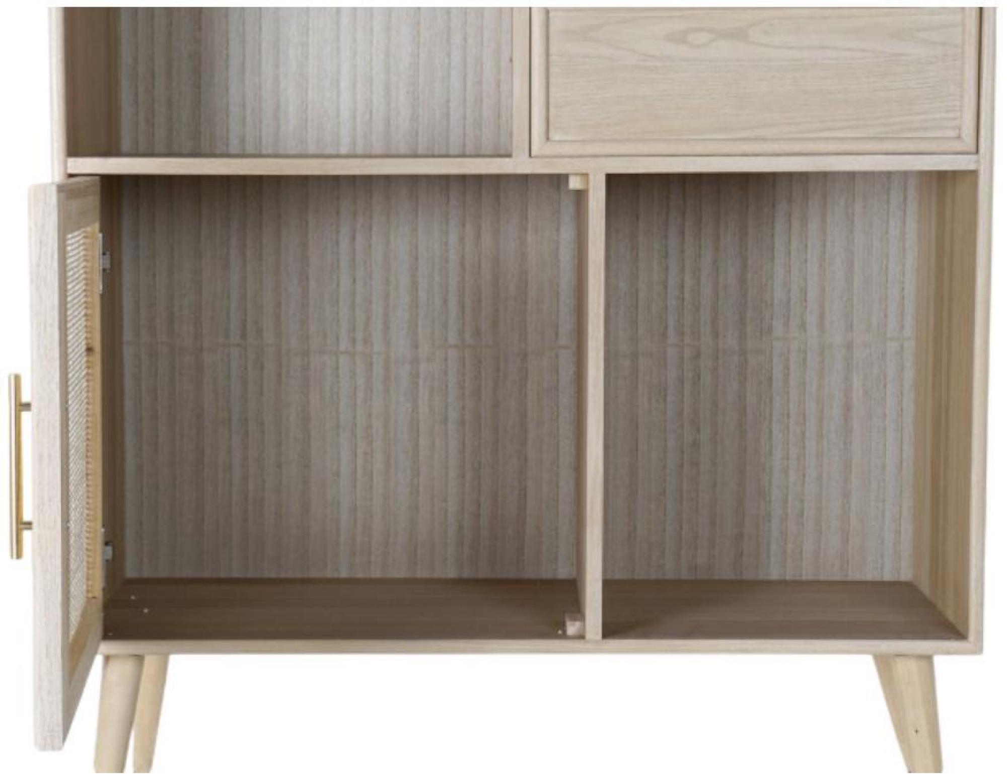 Product photograph of Riley Wood And Rattan Bookcase from Choice Furniture Superstore.