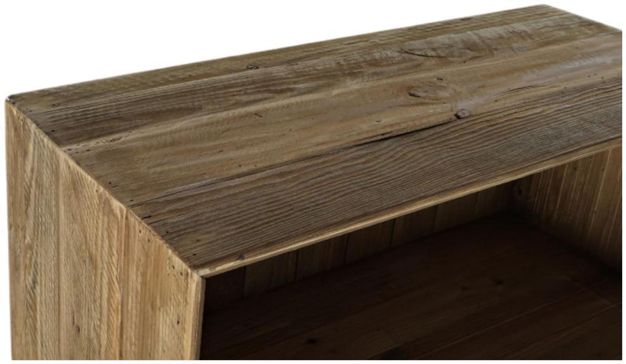 Product photograph of Redan Recycled Wood 2 Door Display Cabinet from Choice Furniture Superstore.