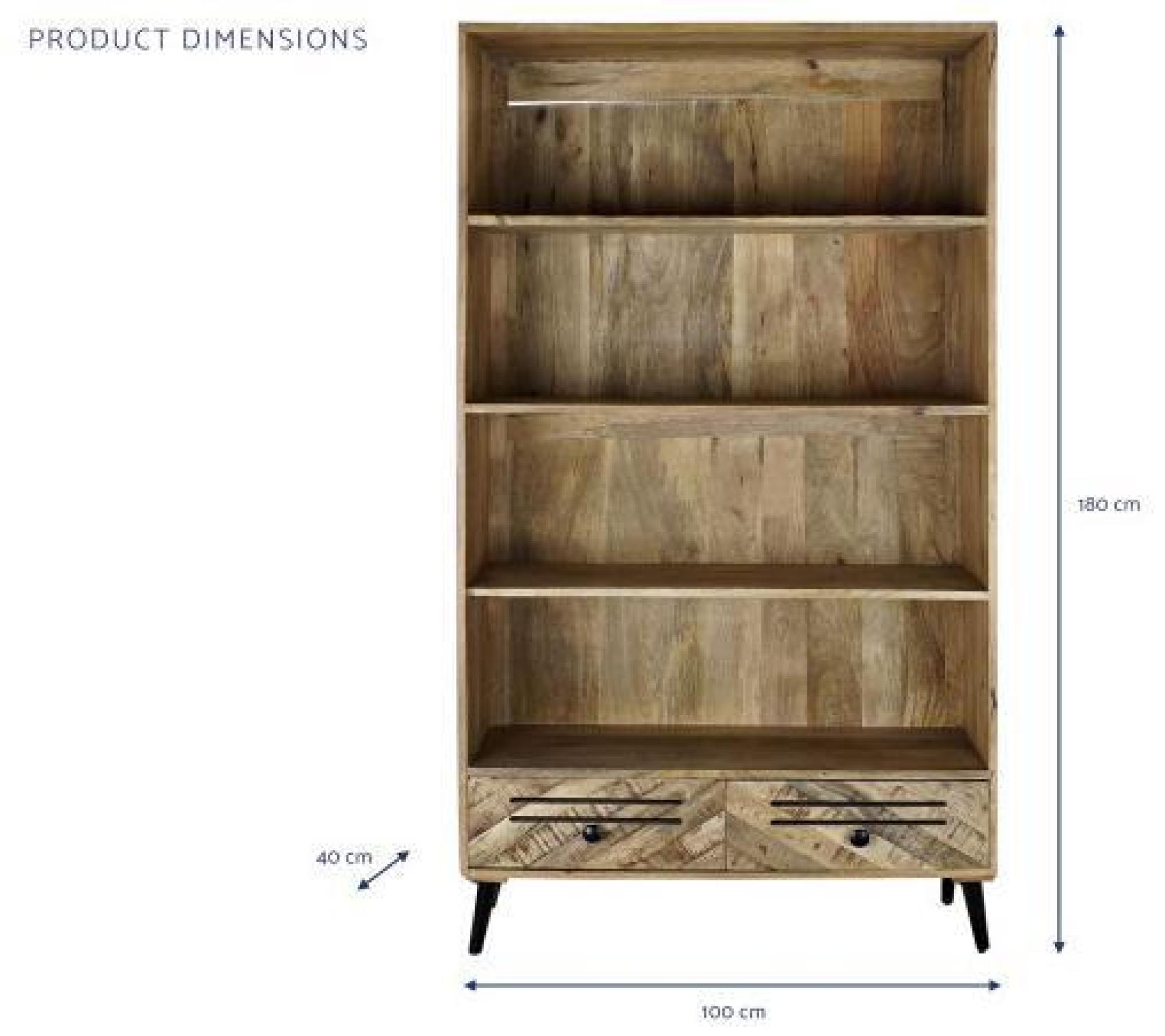 Product photograph of Alpine Mango Wood Bookcase from Choice Furniture Superstore.