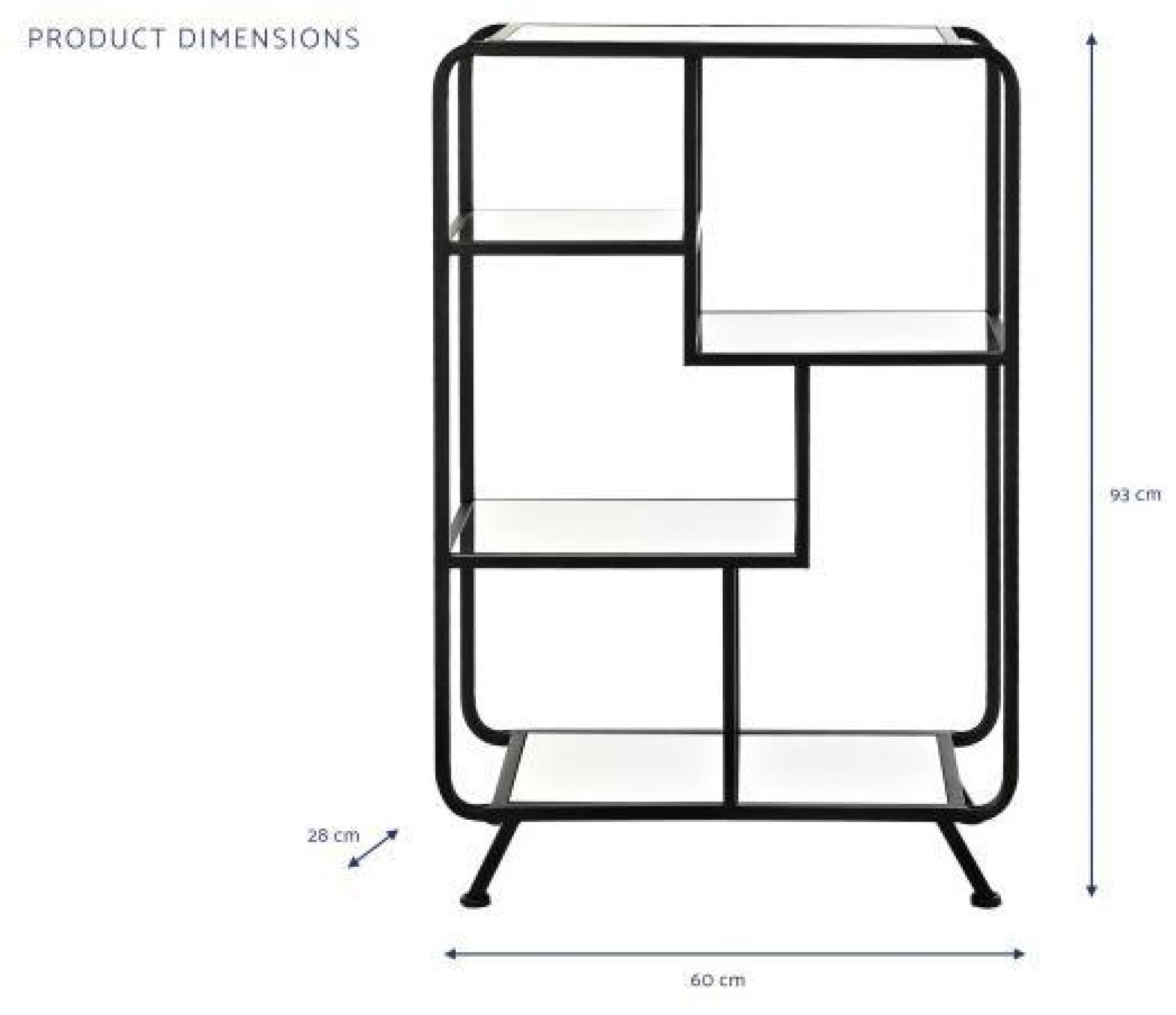 Product photograph of Loft Black Metal Bookcase from Choice Furniture Superstore.