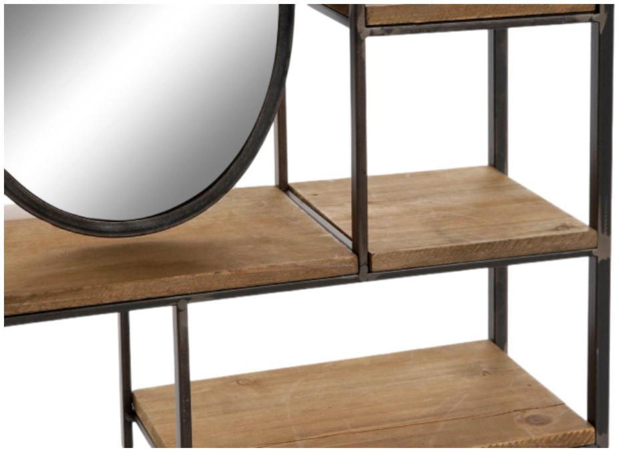 Product photograph of Light Brown Mirrored Hanging Shelving Unit from Choice Furniture Superstore.