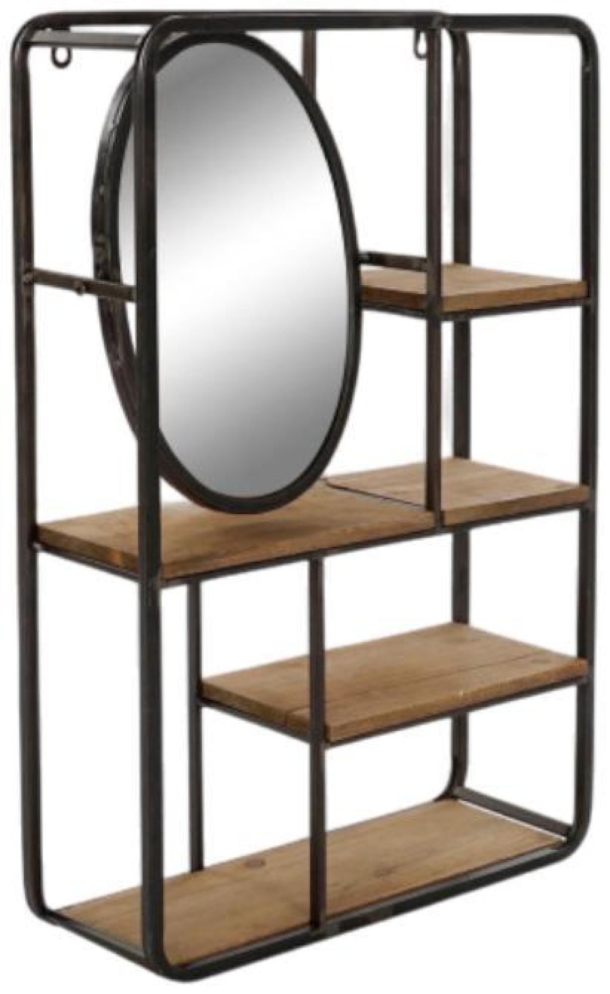 Product photograph of Light Brown Mirrored Hanging Shelving Unit from Choice Furniture Superstore.