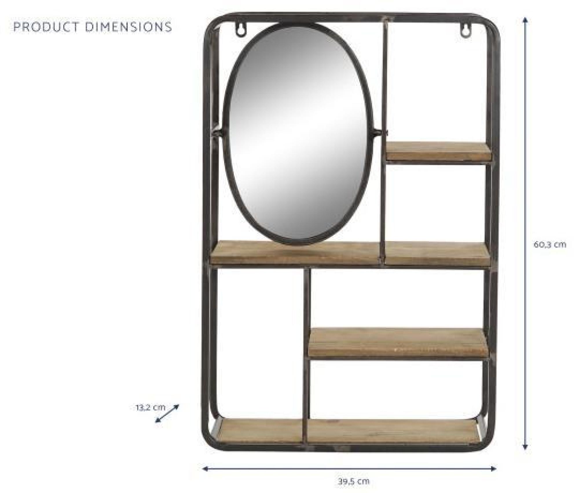 Product photograph of Light Brown Mirrored Hanging Shelving Unit from Choice Furniture Superstore.