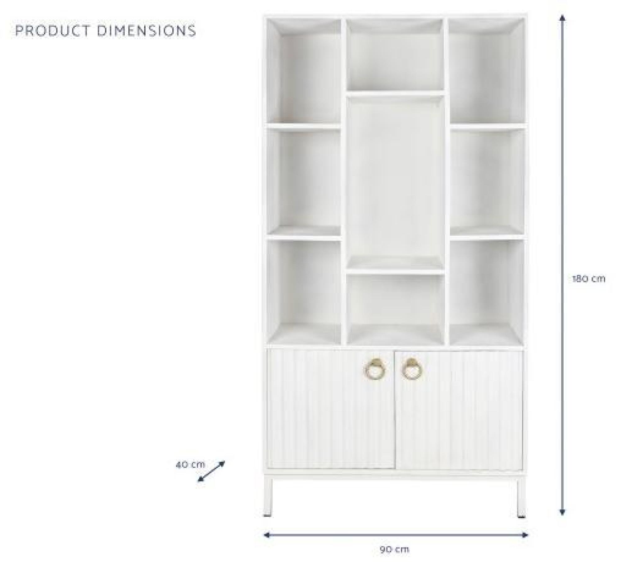 Product photograph of Alma White Wood 2 Door Bookcase from Choice Furniture Superstore.