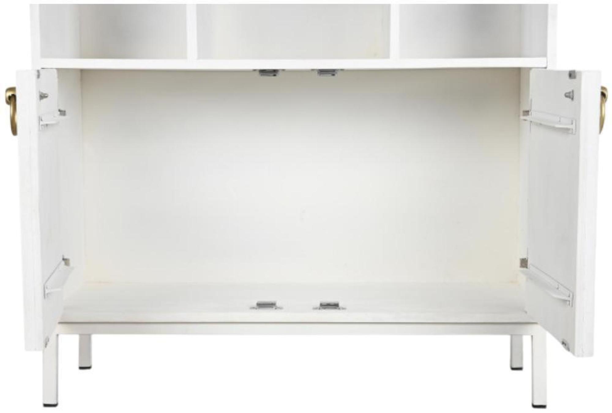 Product photograph of Alma White Wood 2 Door Bookcase from Choice Furniture Superstore.