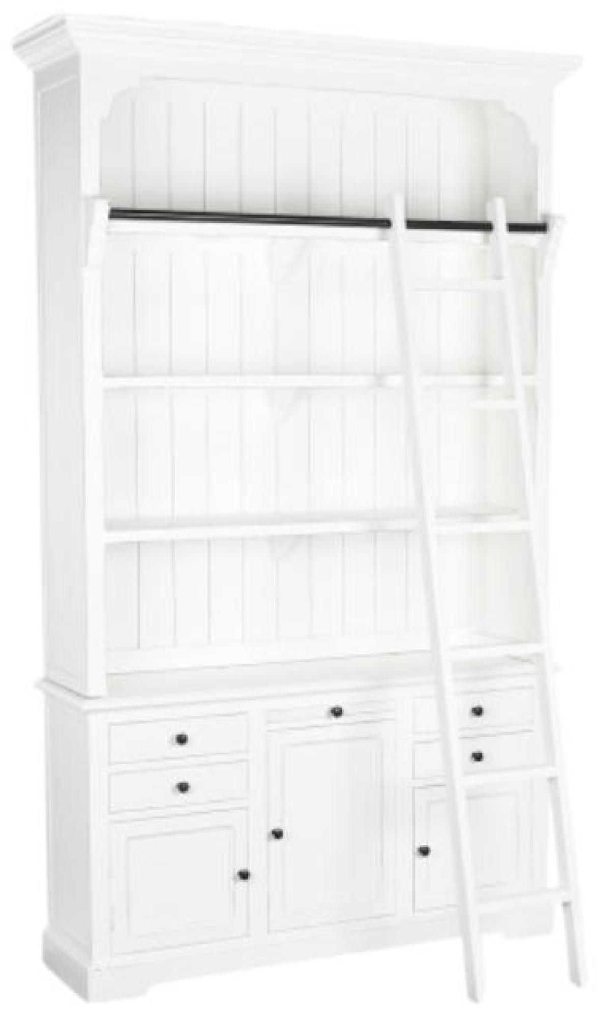 Product photograph of Alpine White Wood Ladder Bookcase from Choice Furniture Superstore.