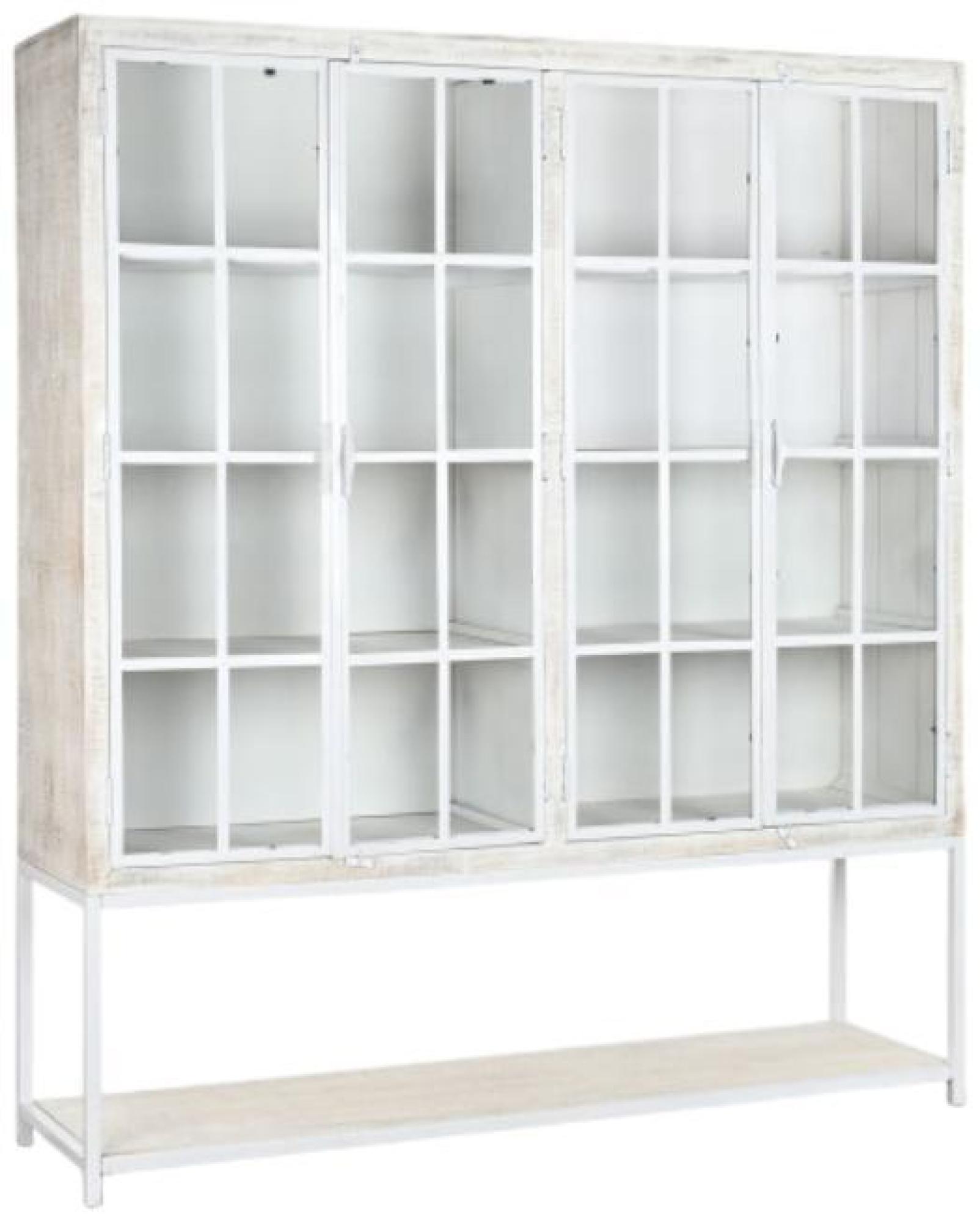 Product photograph of Modern White Wood 2 Door Display Cabinet from Choice Furniture Superstore.