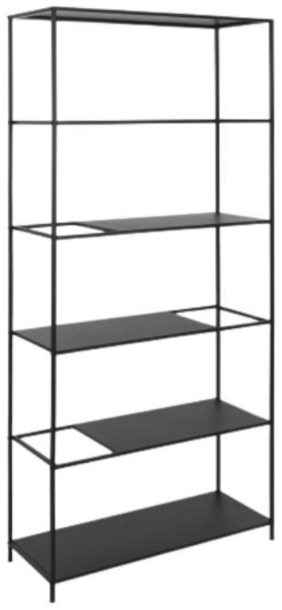 Product photograph of Black Metal Open Tall Shelving Unit from Choice Furniture Superstore.