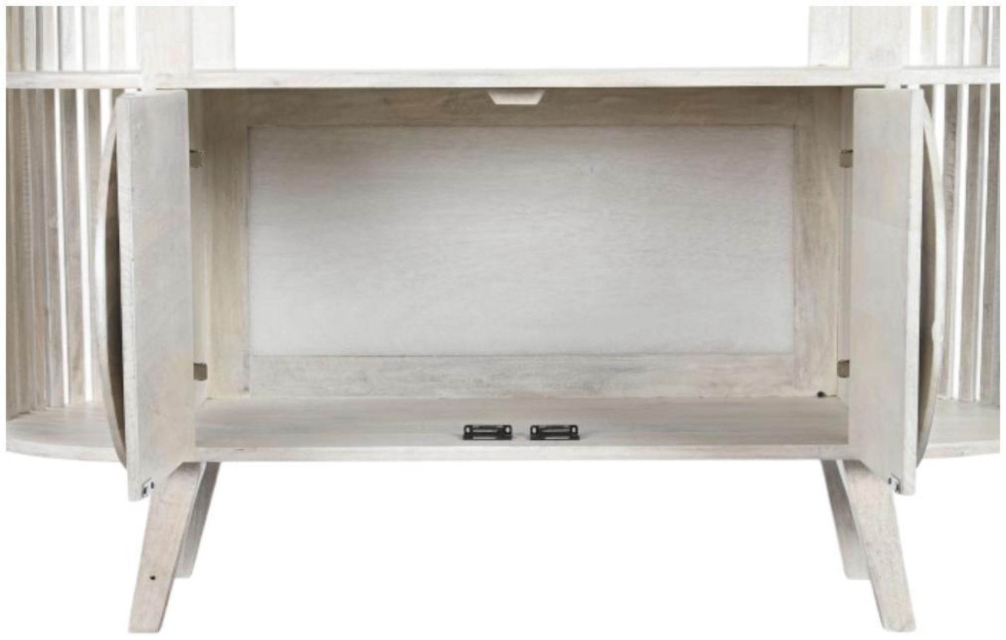 Product photograph of Modern White Mango Wood Bookcase from Choice Furniture Superstore.