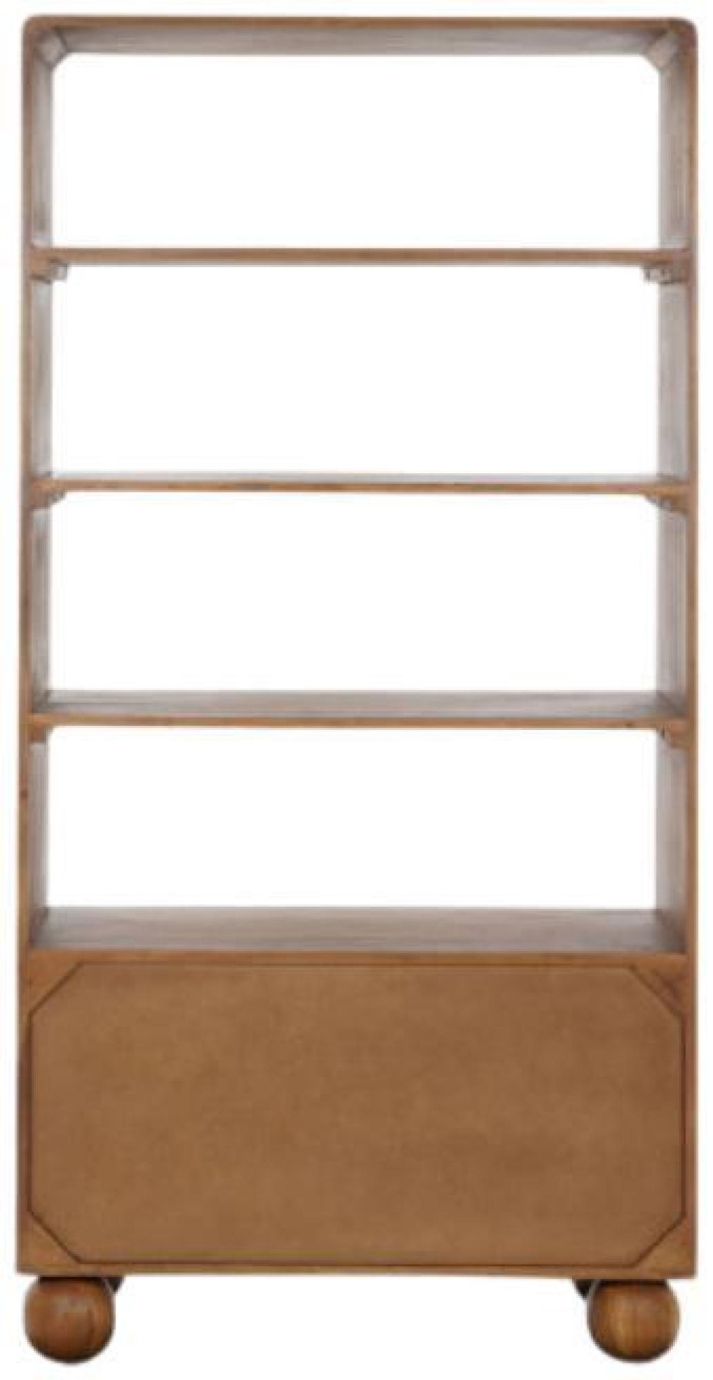 Product photograph of Modern Dark Brown Rattan 2 Door Bookcase from Choice Furniture Superstore.