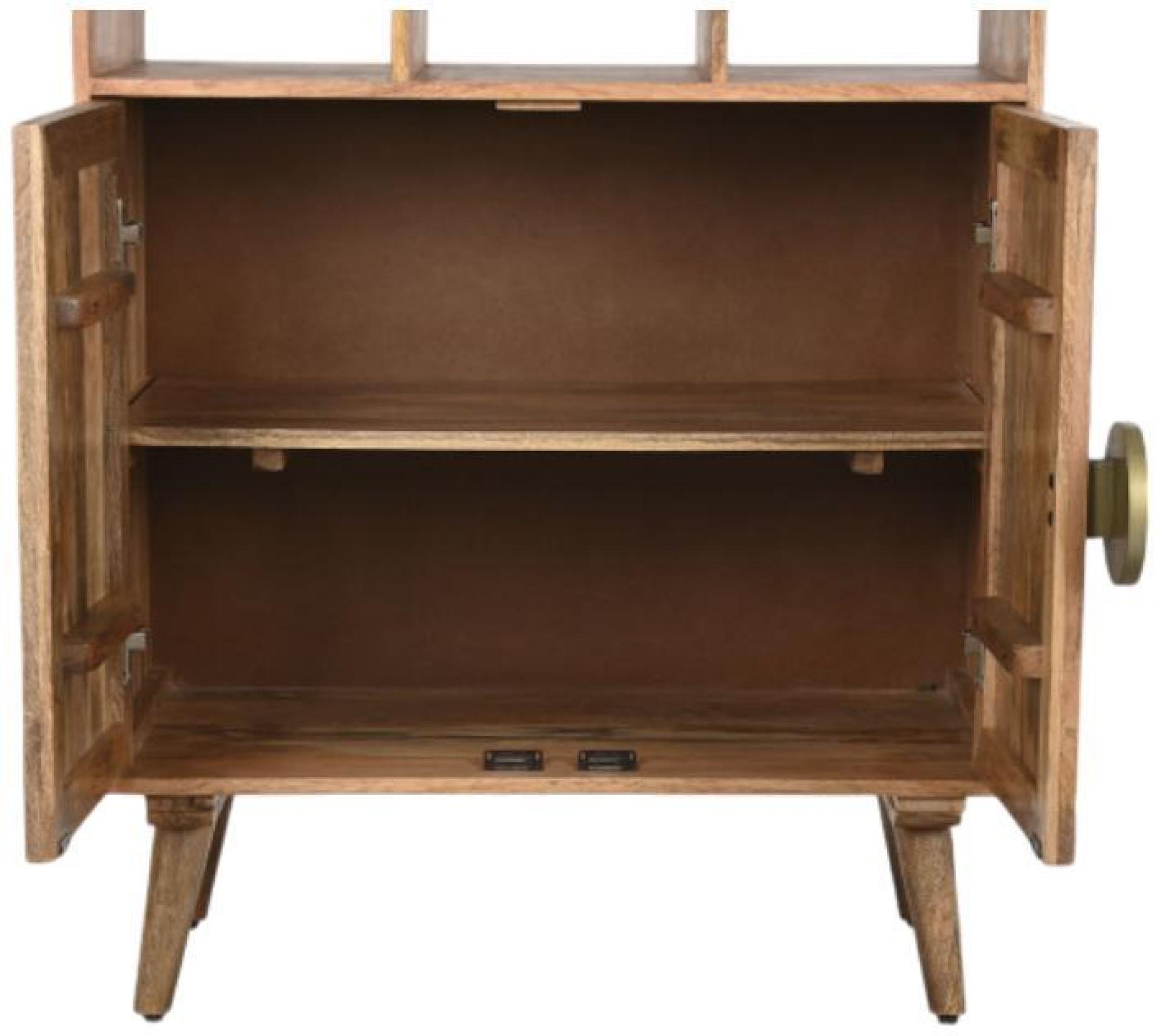 Product photograph of Mango Wood 2 Door Bookcase from Choice Furniture Superstore.