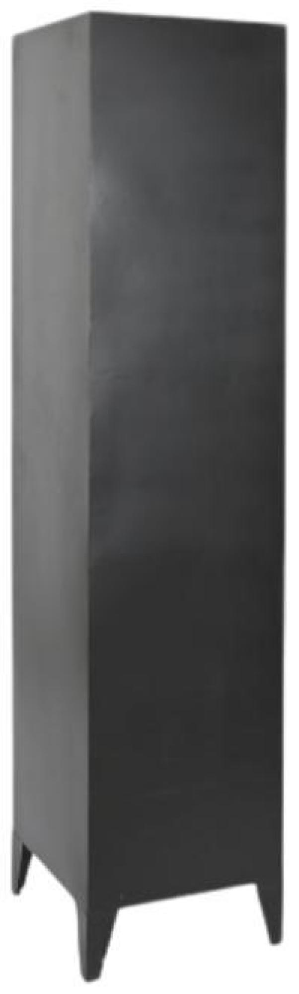 Product photograph of Sirsa Industrial Style Black Metal Single Door Cabinet from Choice Furniture Superstore.