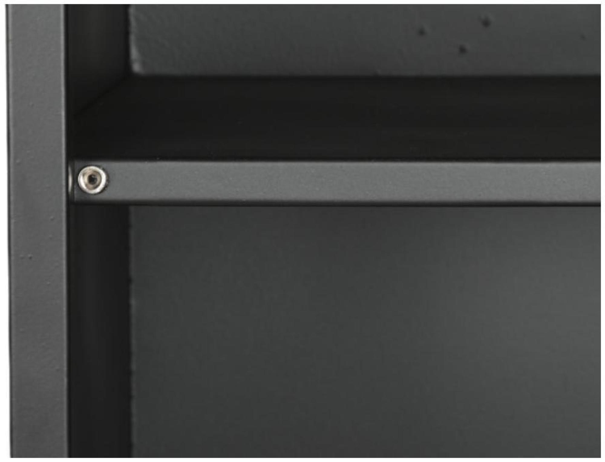 Product photograph of Sirsa Industrial Style Black Metal Single Door Cabinet from Choice Furniture Superstore.